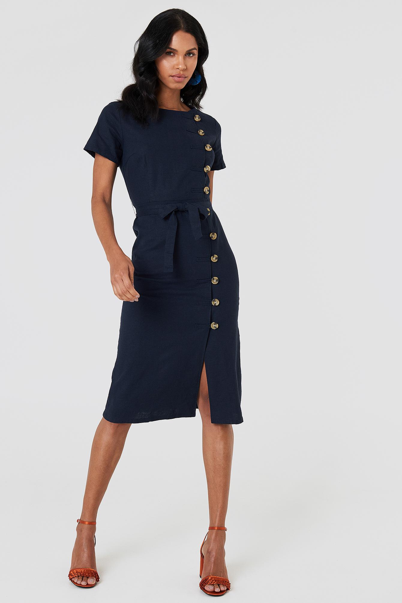 linen look dress