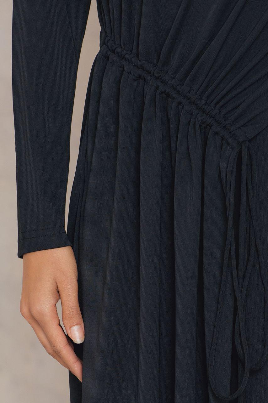 drawstring jersey dress