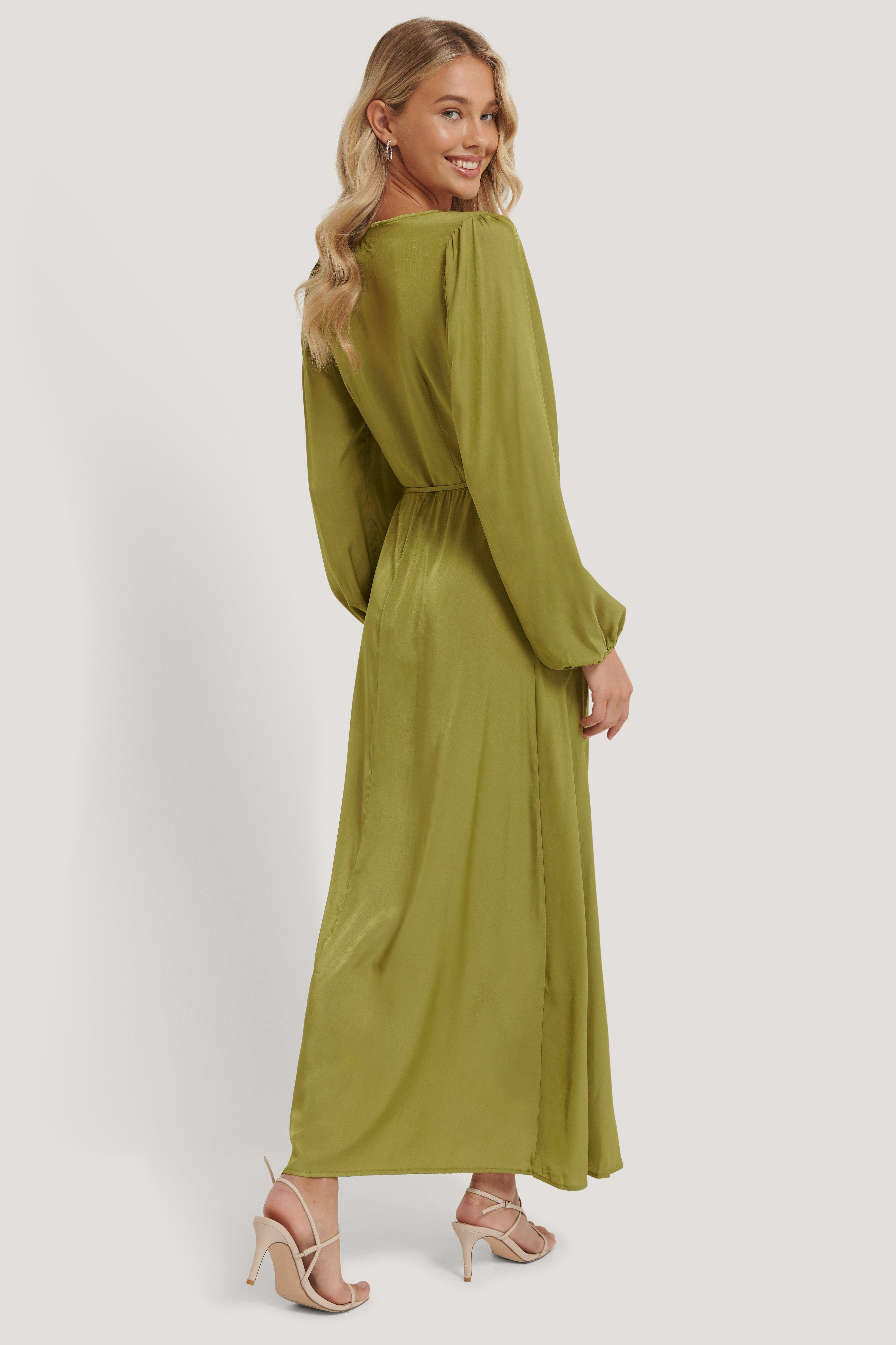 wrap around long dress