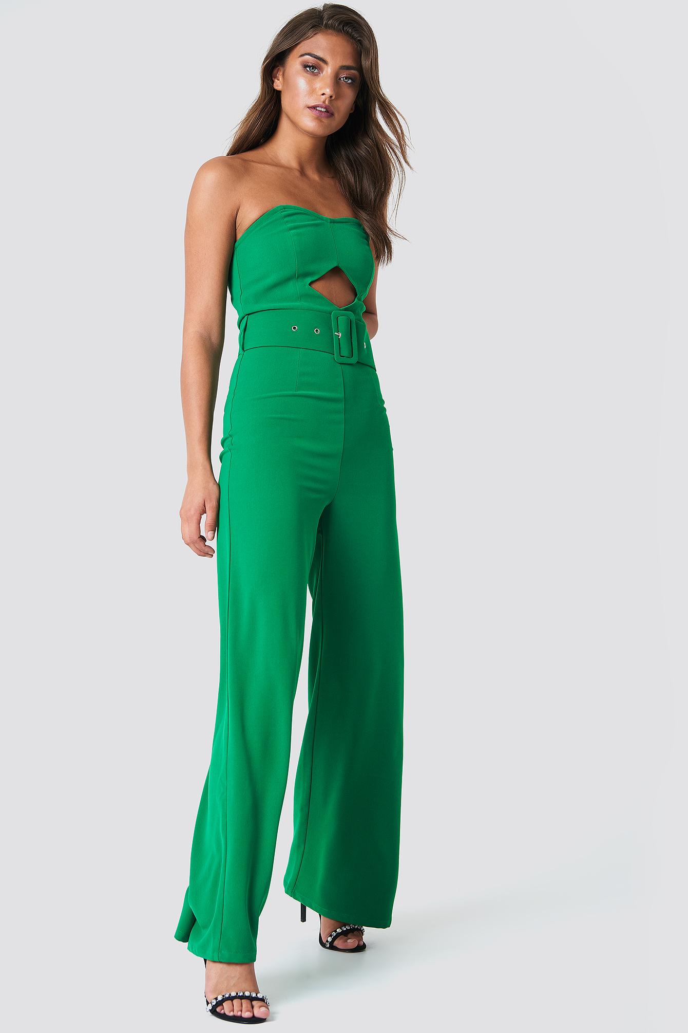 green belted jumpsuit