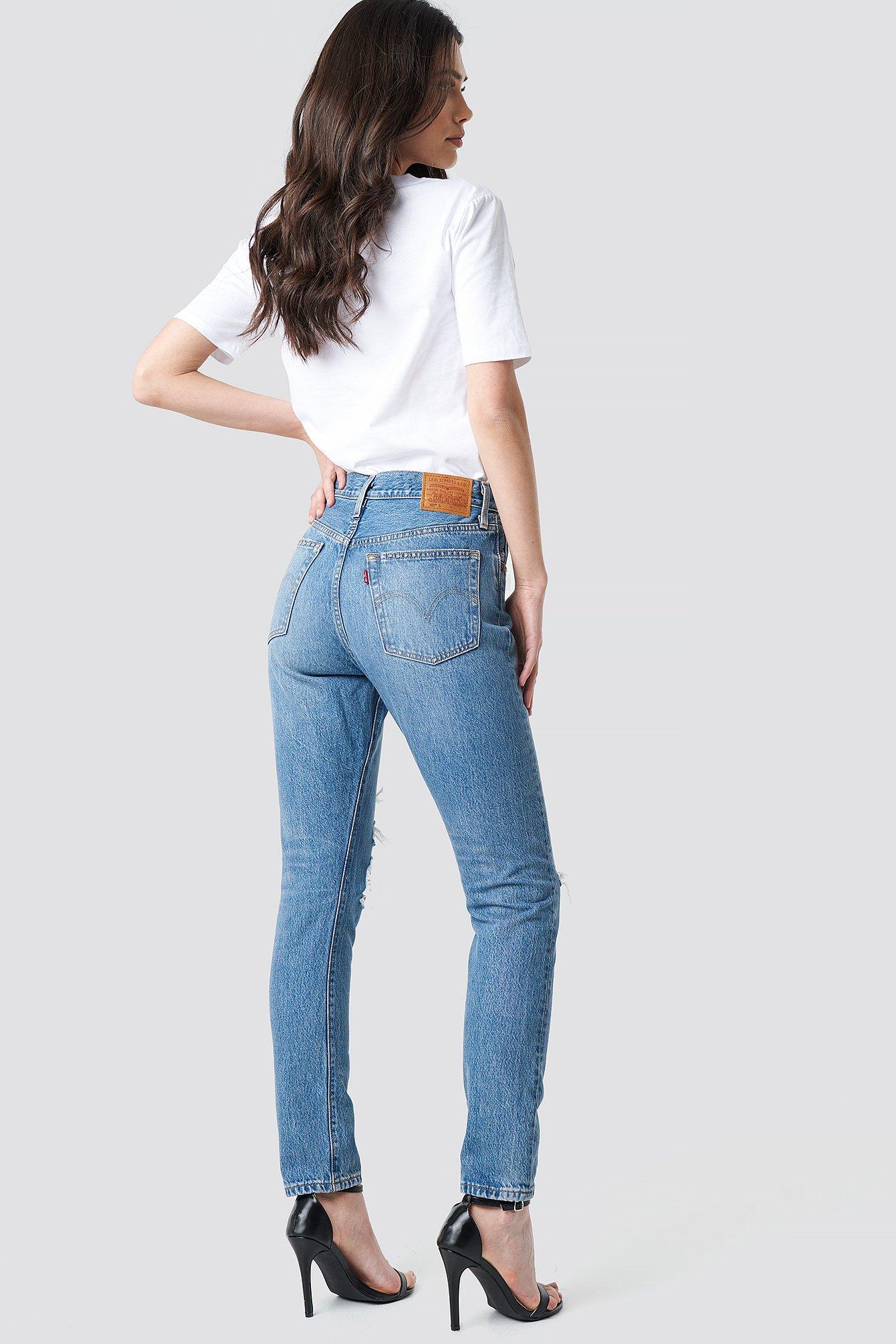 501 skinny jeans blue levi's