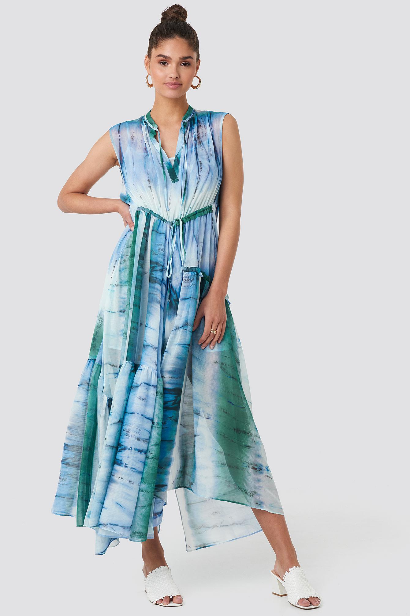 mango blue dress