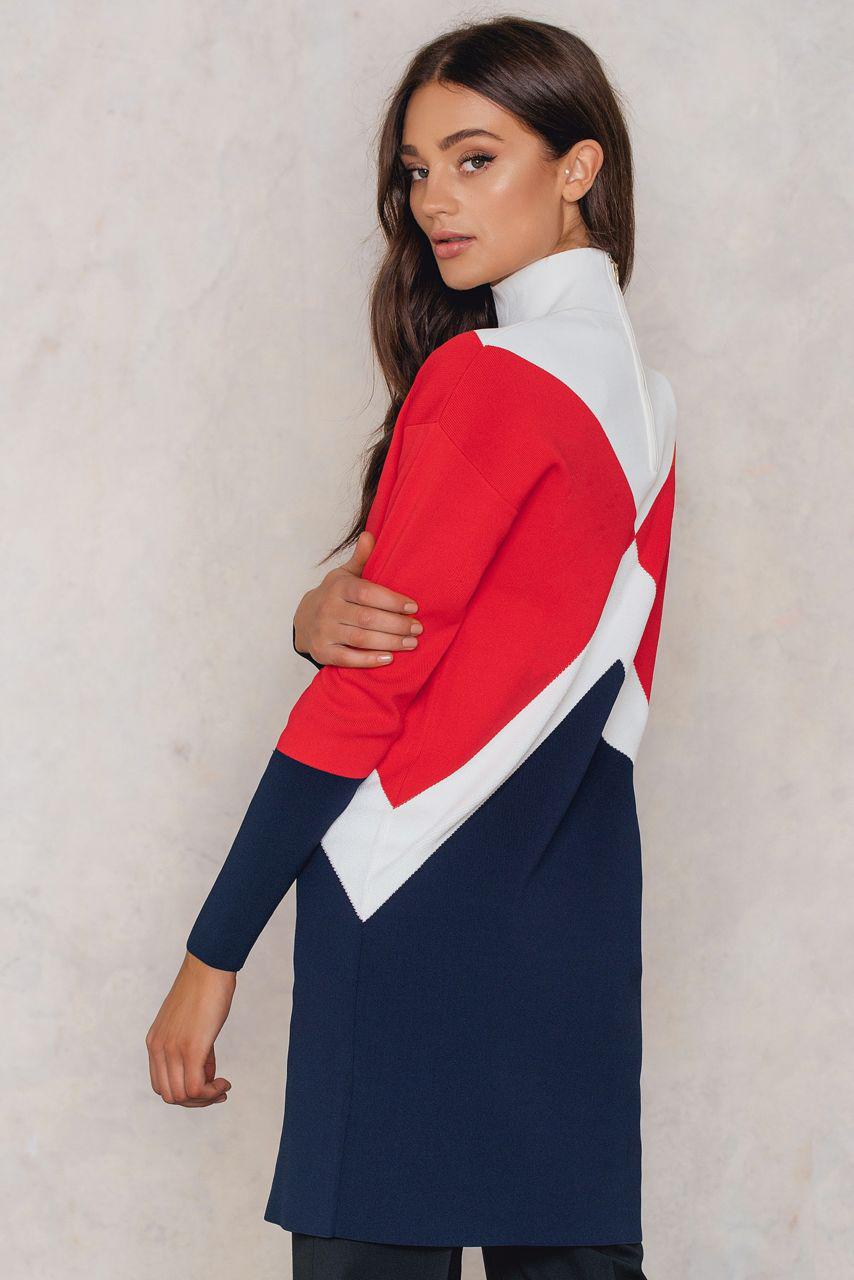 Gigi Hadid Graphic Mock Dress Multicolor