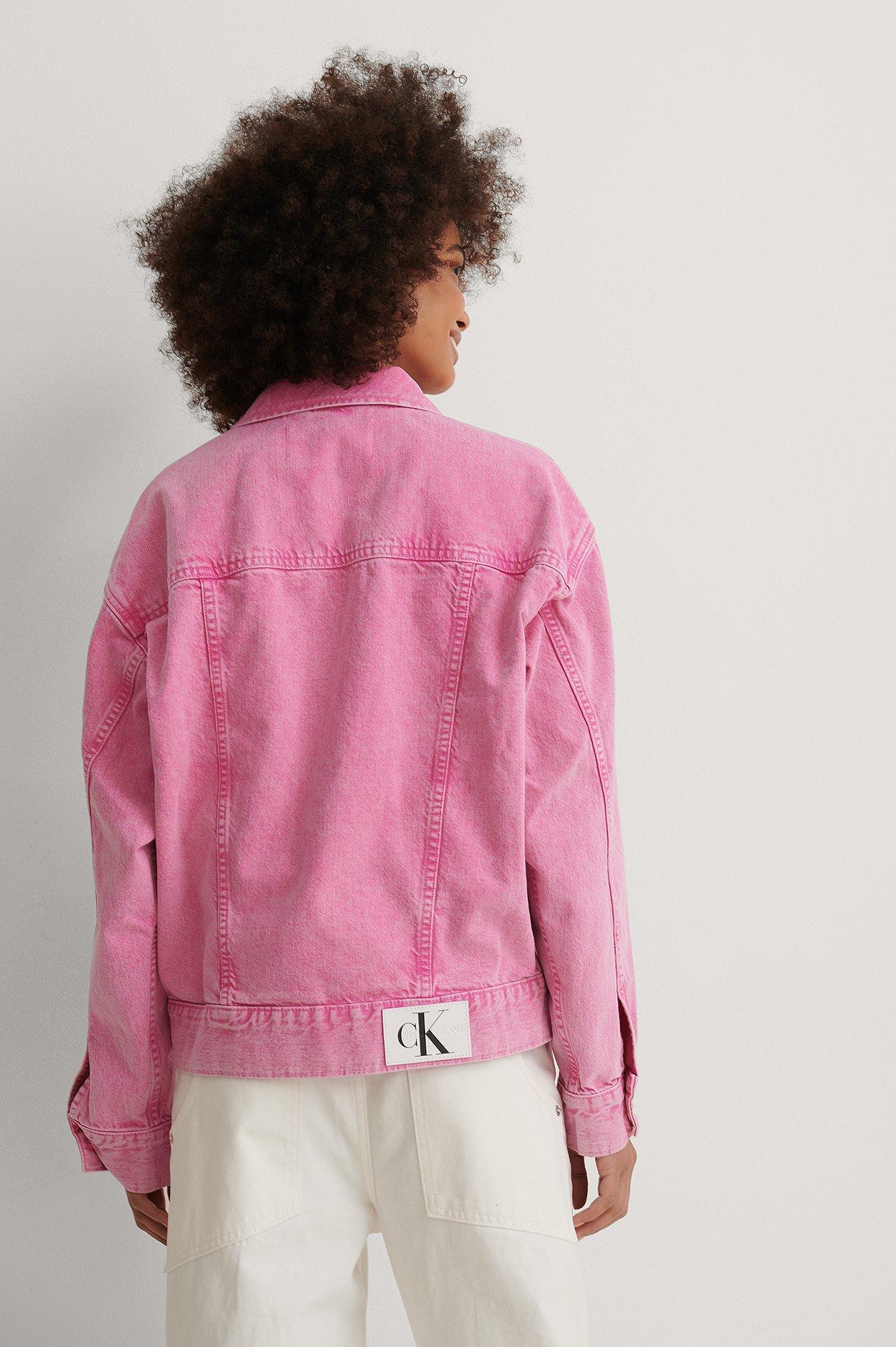 Calvin Klein Pink Dad Denim Jacket | Lyst