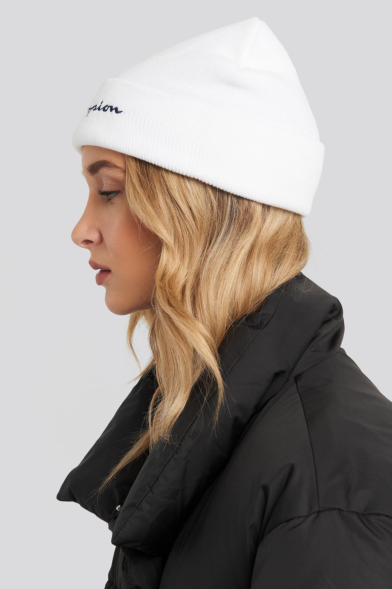 Champion Synthetic Beanie Cap White | Lyst