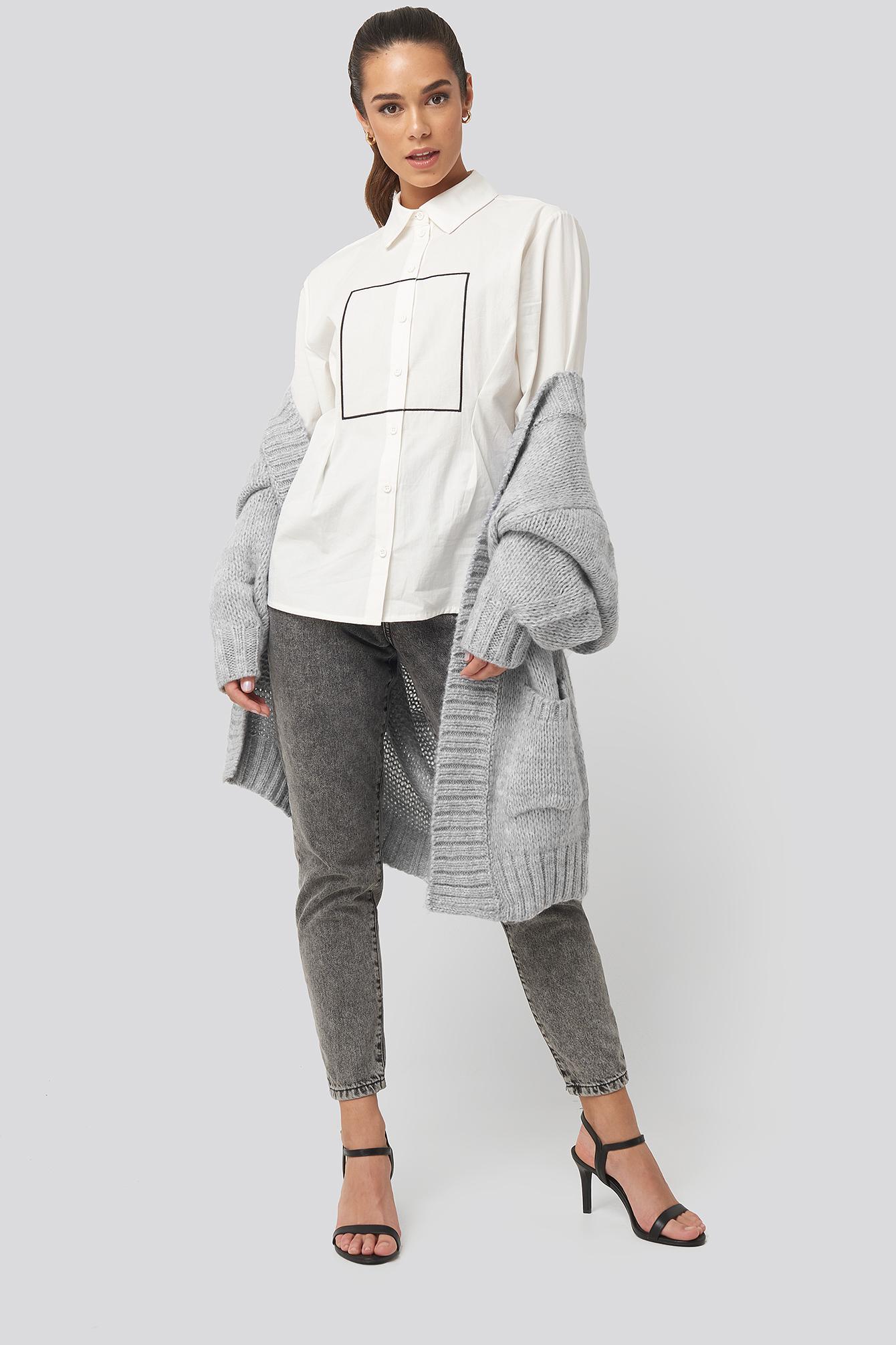 longline button down shirt