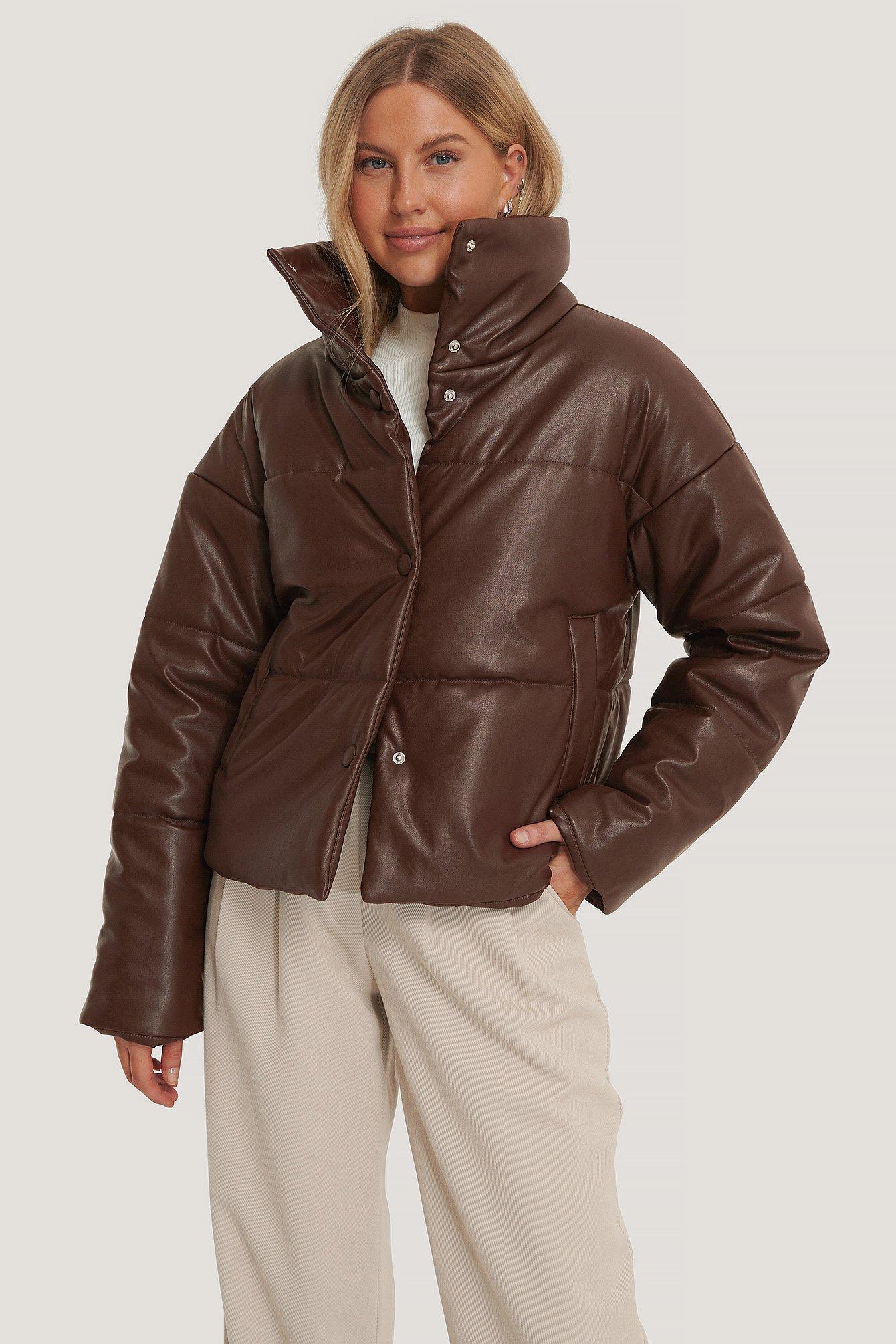 pu padded jacket
