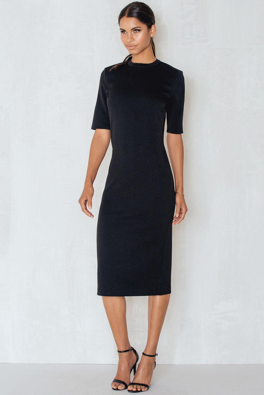 Black mid sleeve dress Clearance