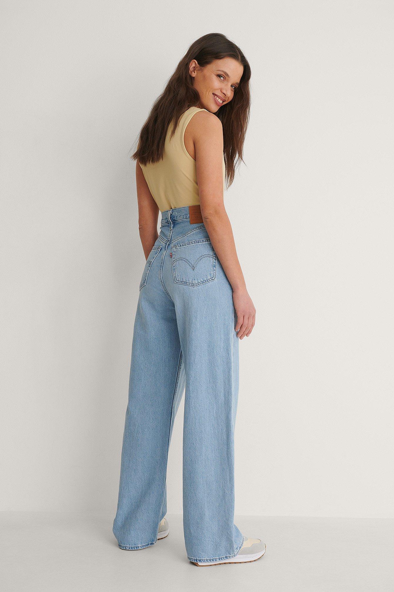 Levi's Blue High Loose Full Jeans | Lyst