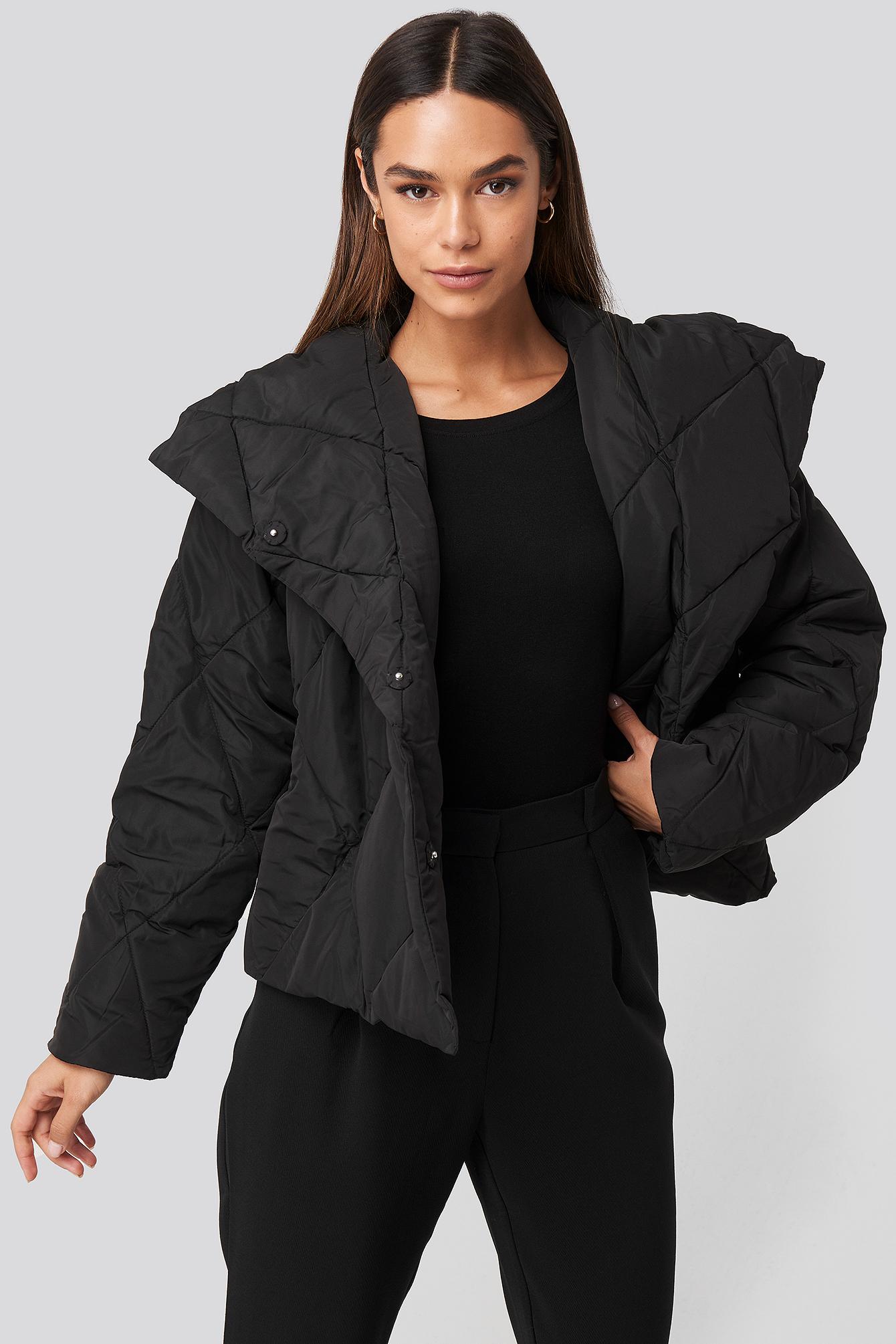 short padded jacket black