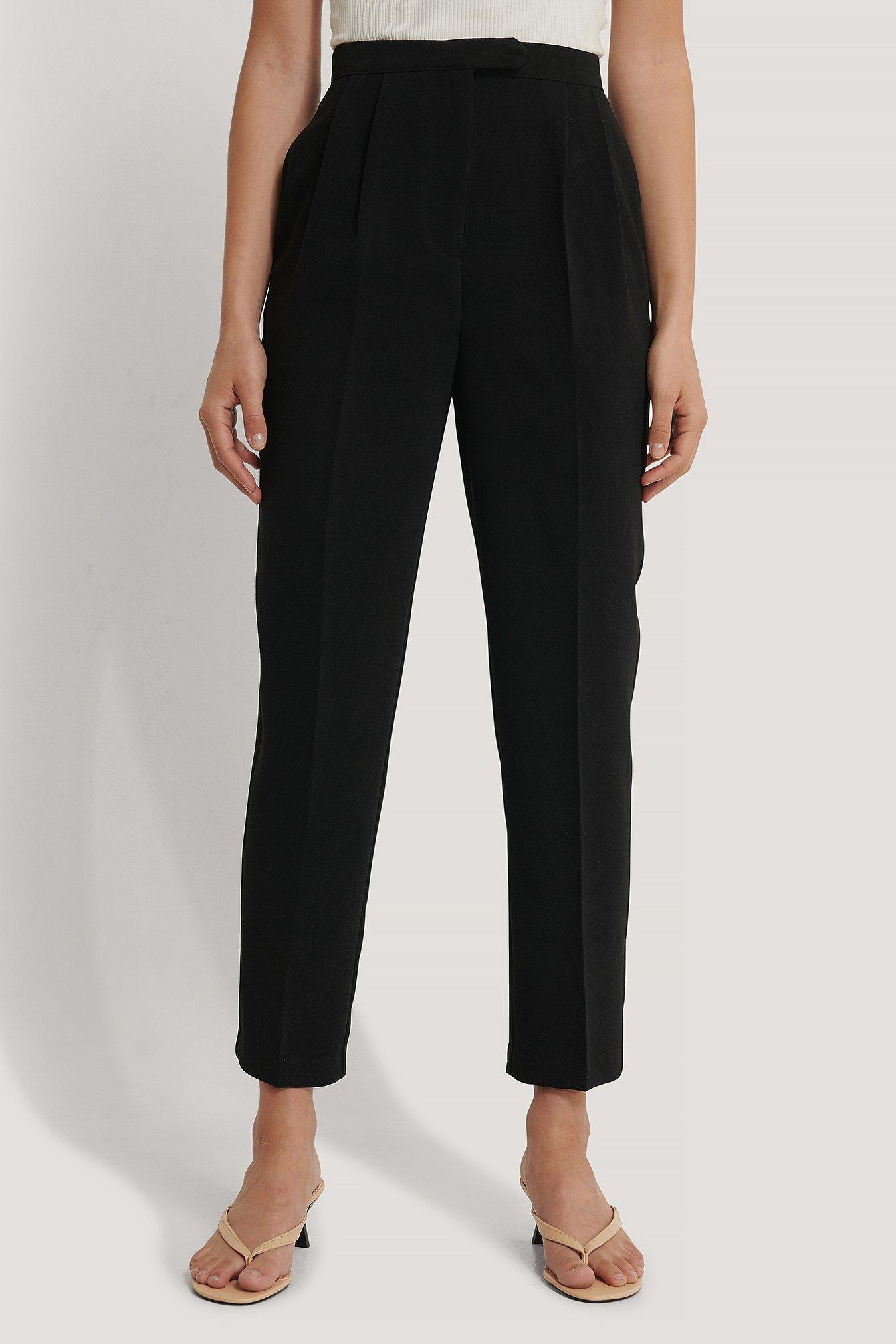 NA-KD Synthetic Black Cropped Darted 