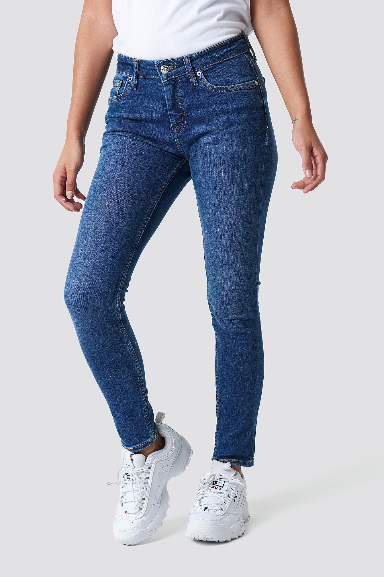 Mango Denim Olivia Jeans in Blau - Lyst