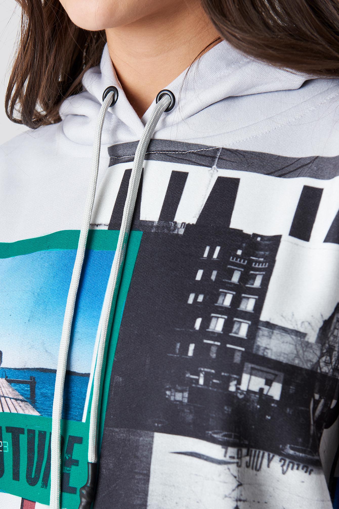 poster print oversized hoodie