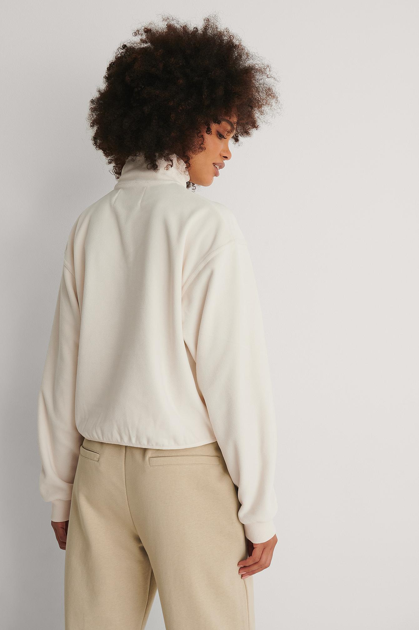 Womens Clothing Jumpers and knitwear Zipped sweaters White Calvin Klein Synthetic Plush Half-zip Pullover Jacket in Soft White 