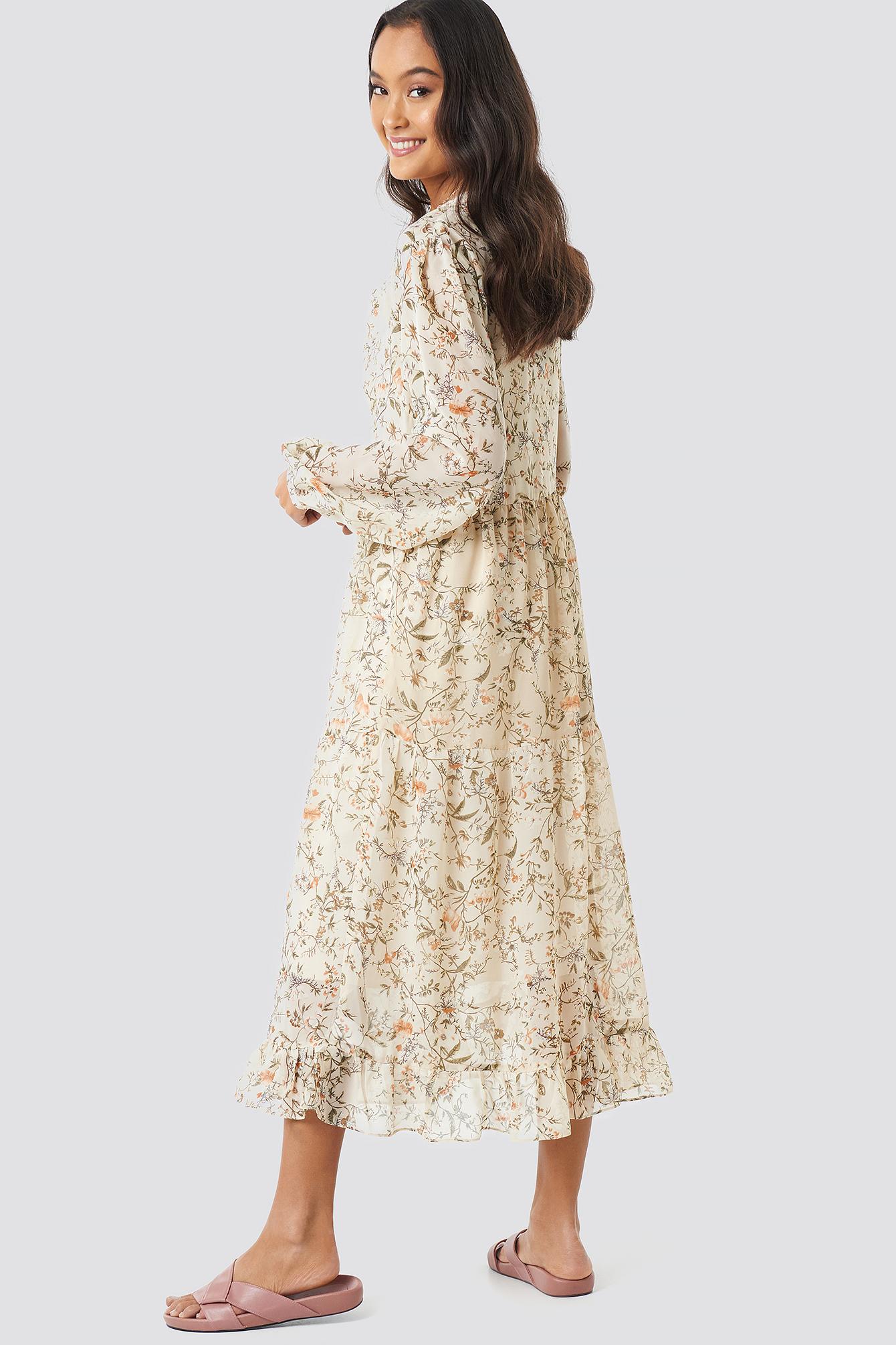 flower print midi dress