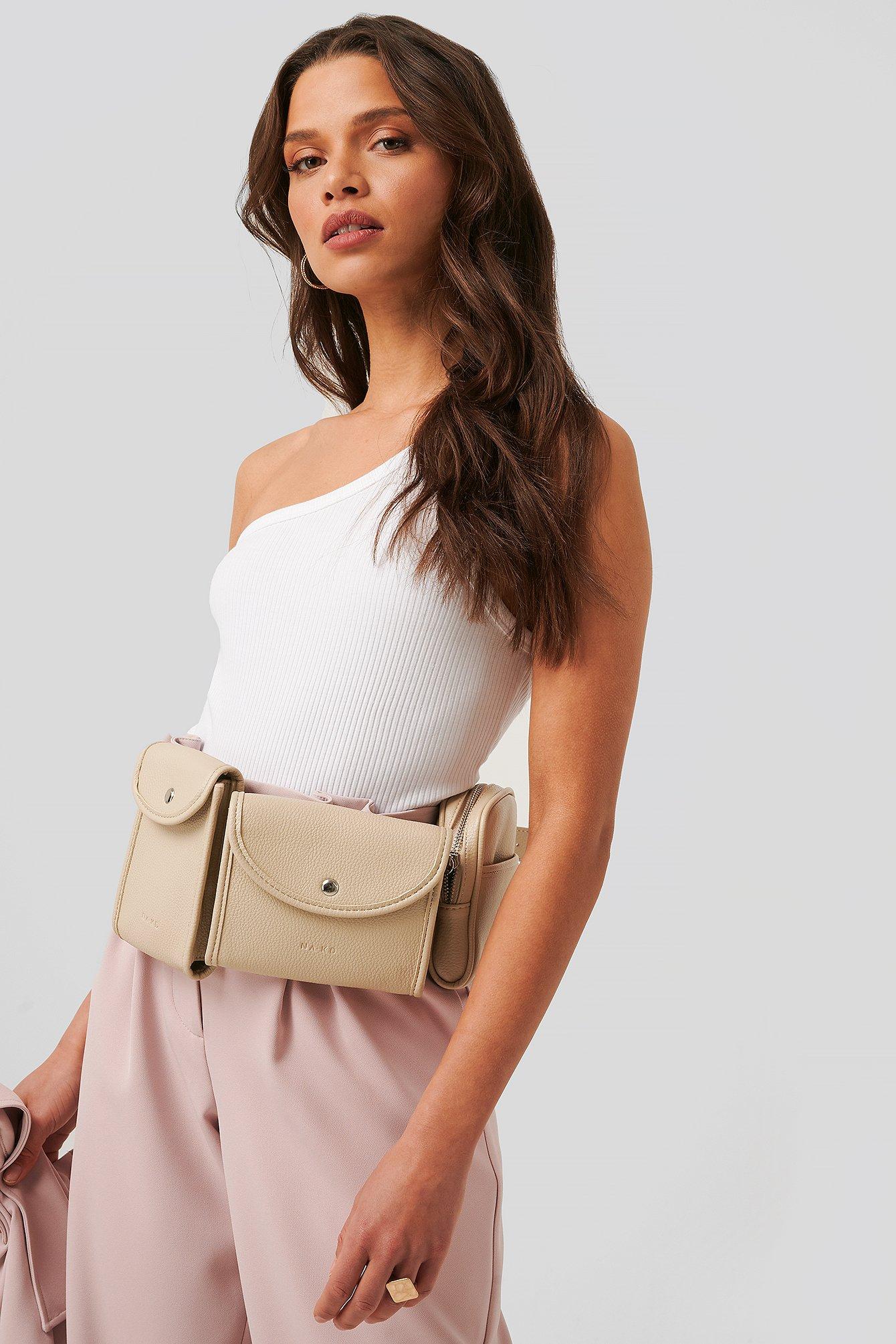 NA-KD Beige Utility Belt Bag in Natural | Lyst