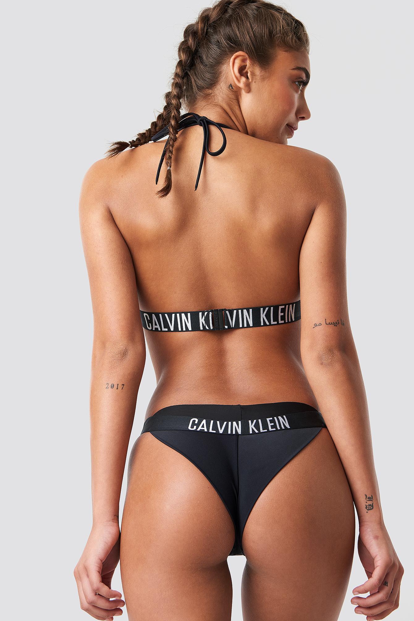Kiezen Previs site gen Calvin Klein Brazilian Bikini Bottom Black | Lyst