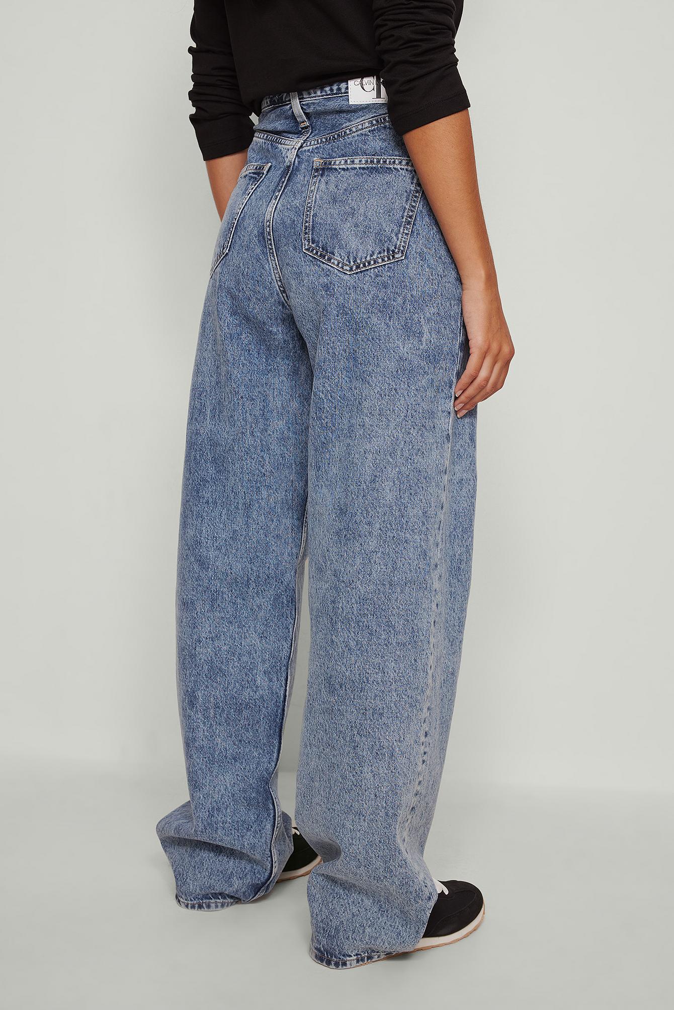 Calvin Klein High Rise Relaxed Jeans in Blue | Lyst
