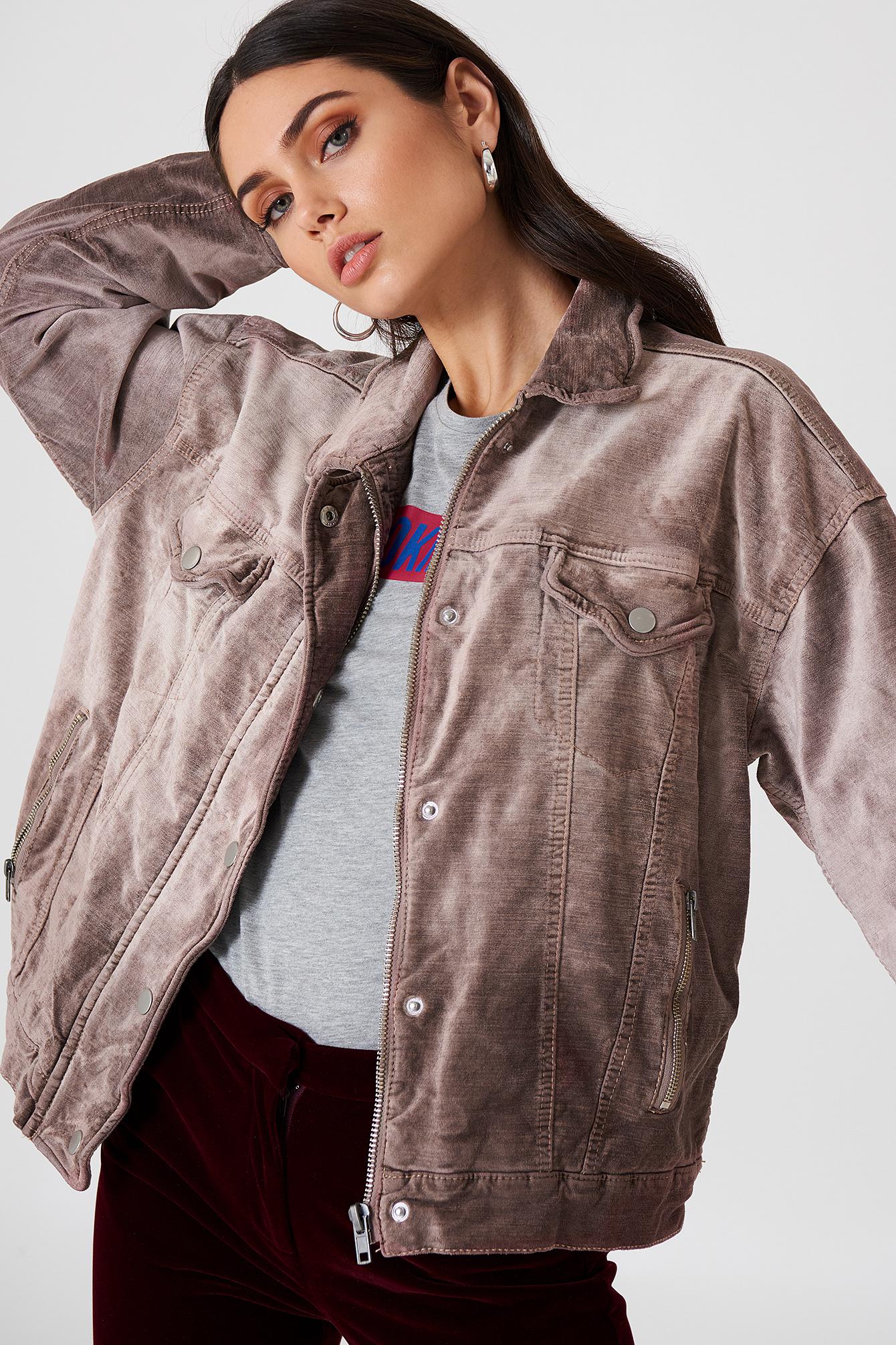 free people velvet trucker jacket