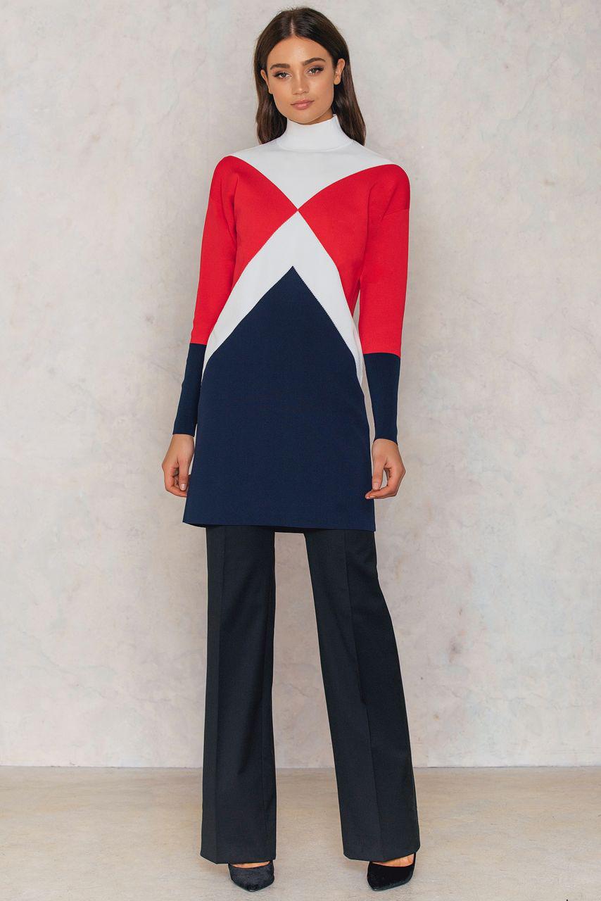 Gigi Hadid Graphic Mock Dress Multicolor