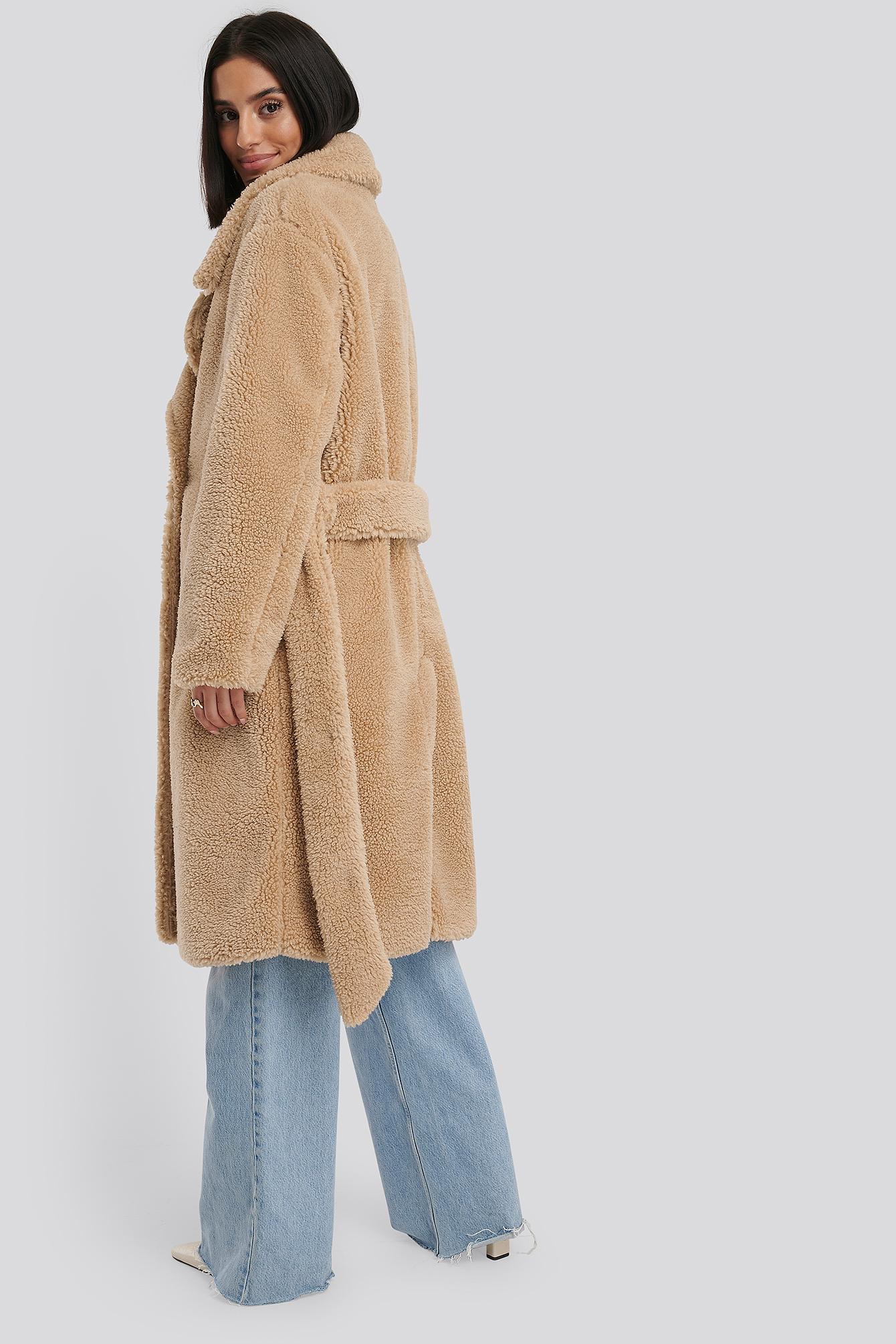 long beige coat
