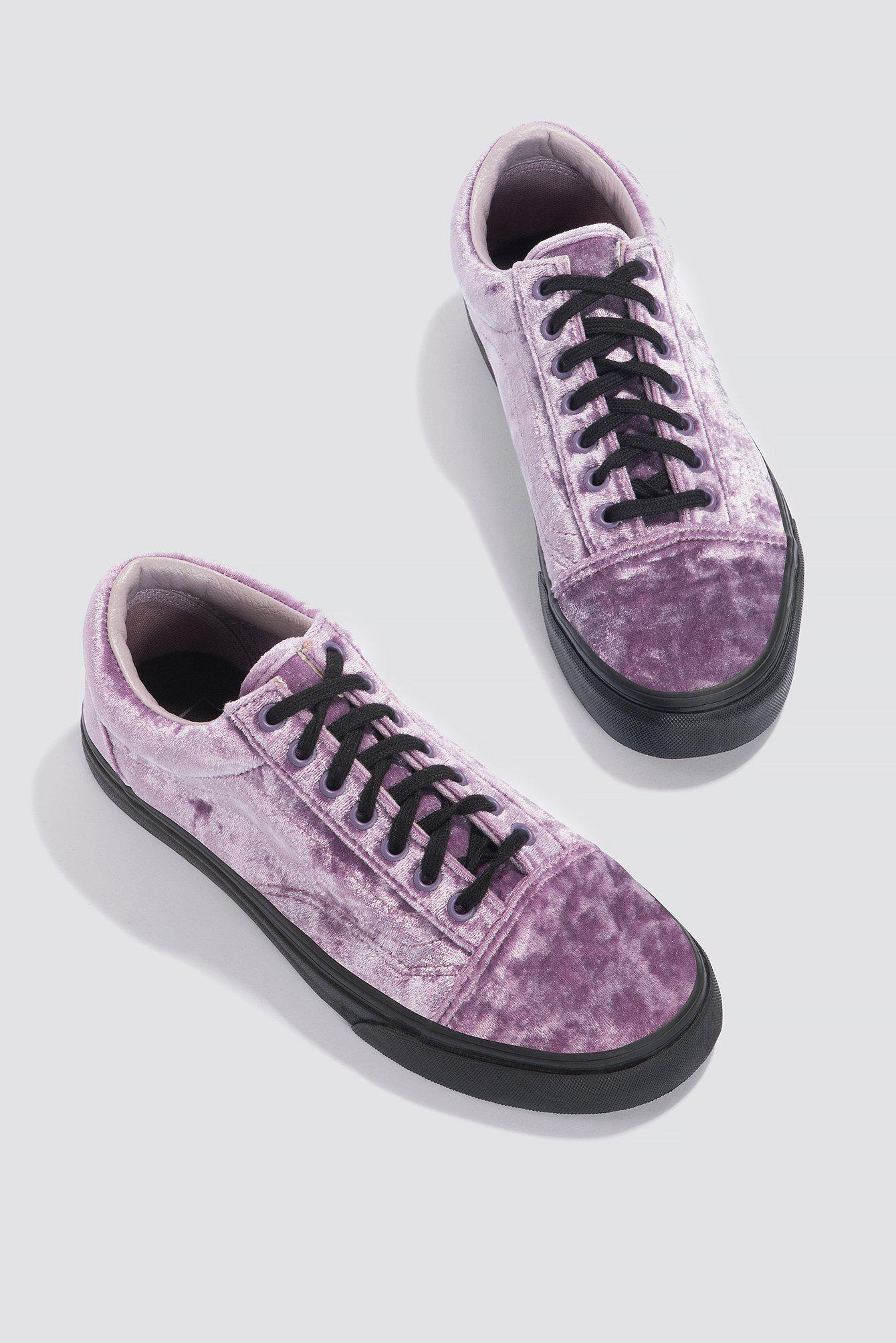 Vans Velvet Old Skool in Purple | Lyst