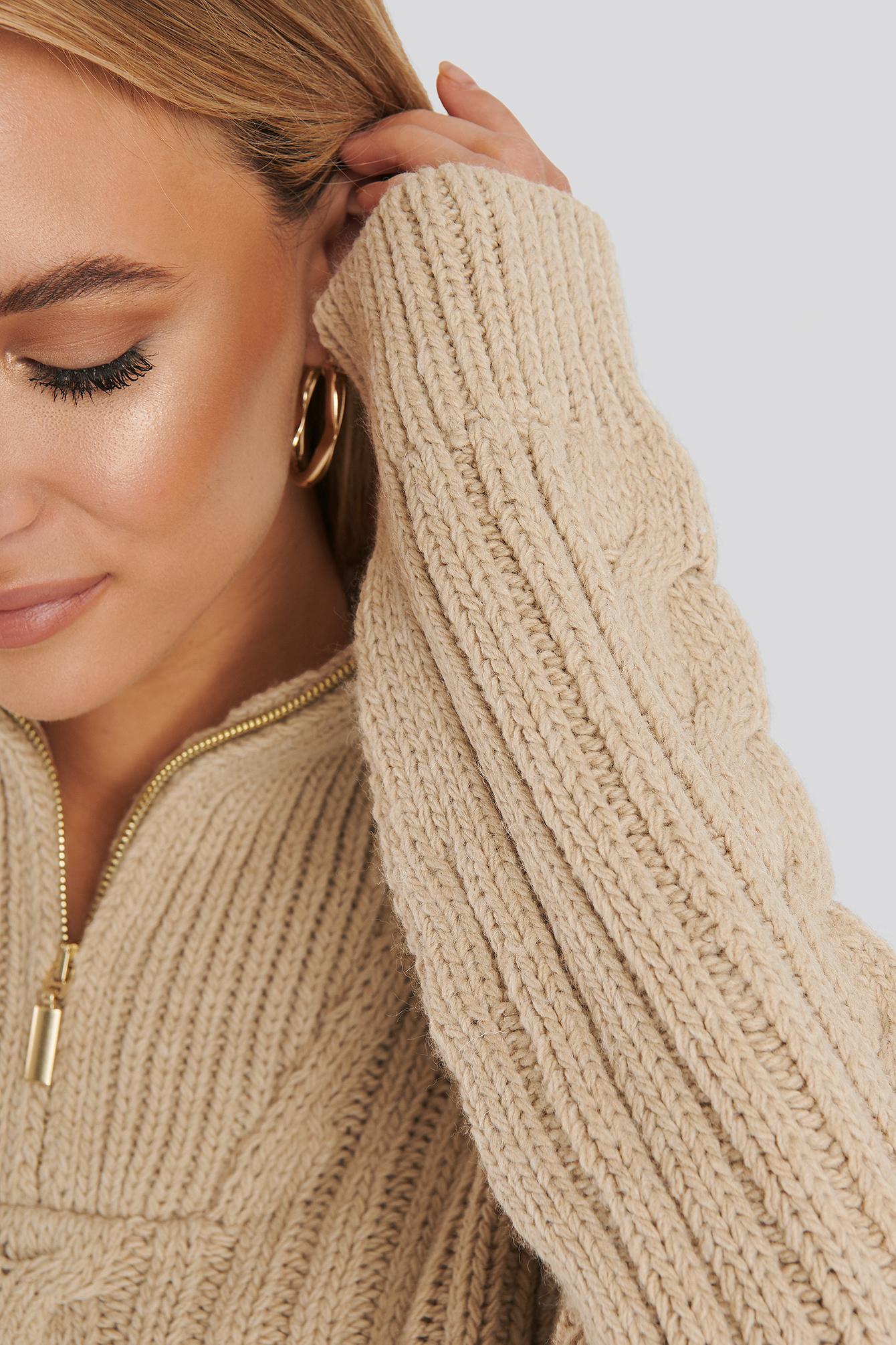 half zip cable jumper