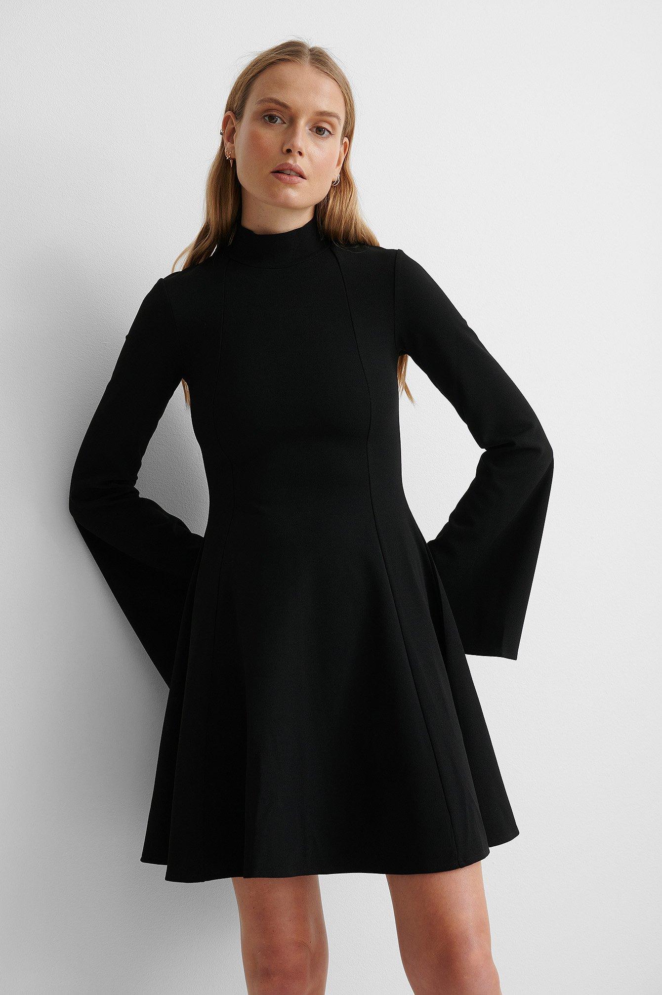 turtle neck skater dress
