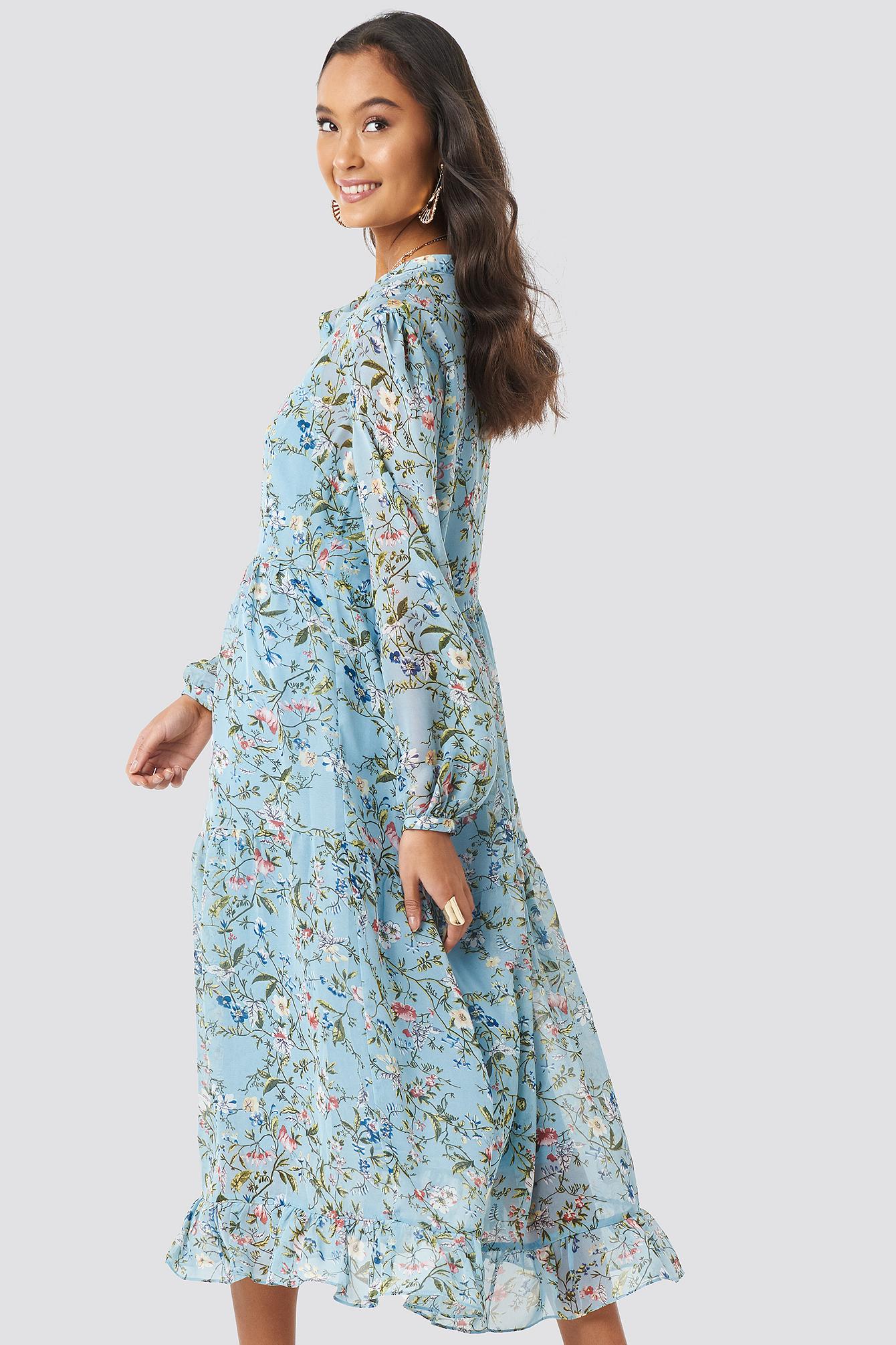 flower print midi dress