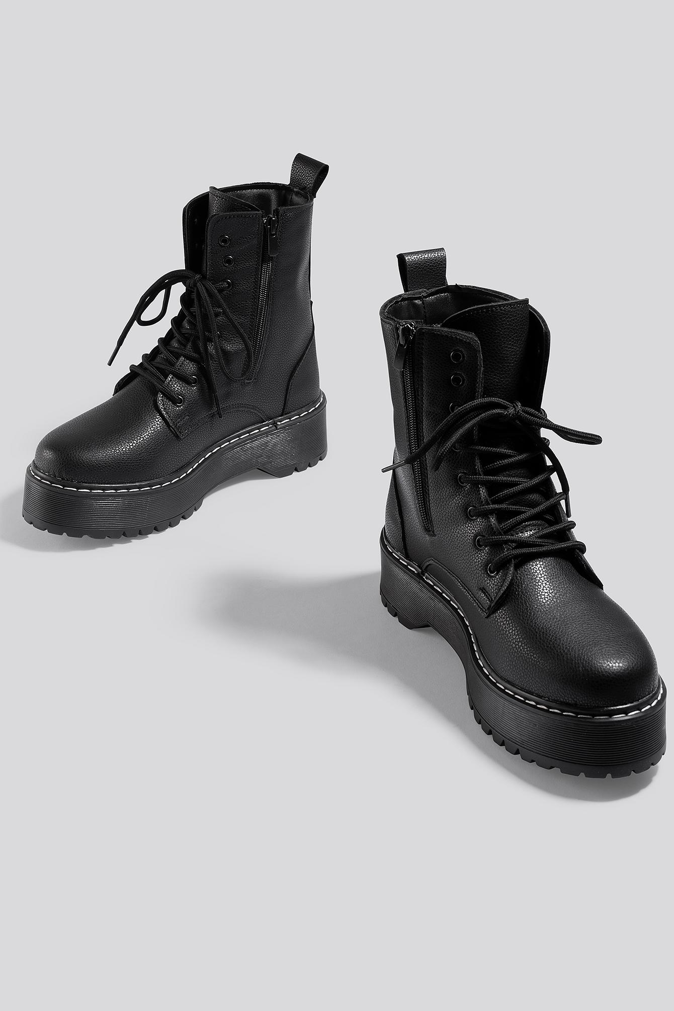 chunky sole combat boots
