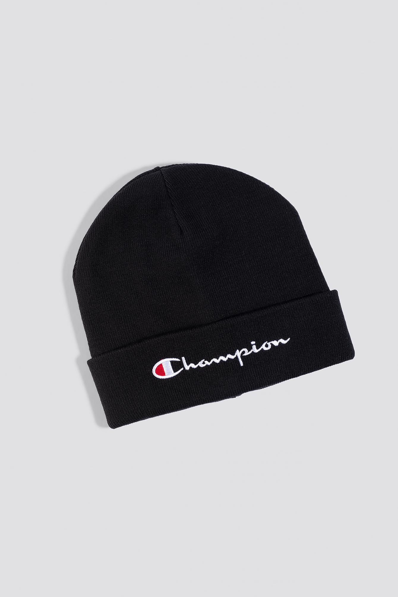 Champion Beanie Cap Black | Lyst