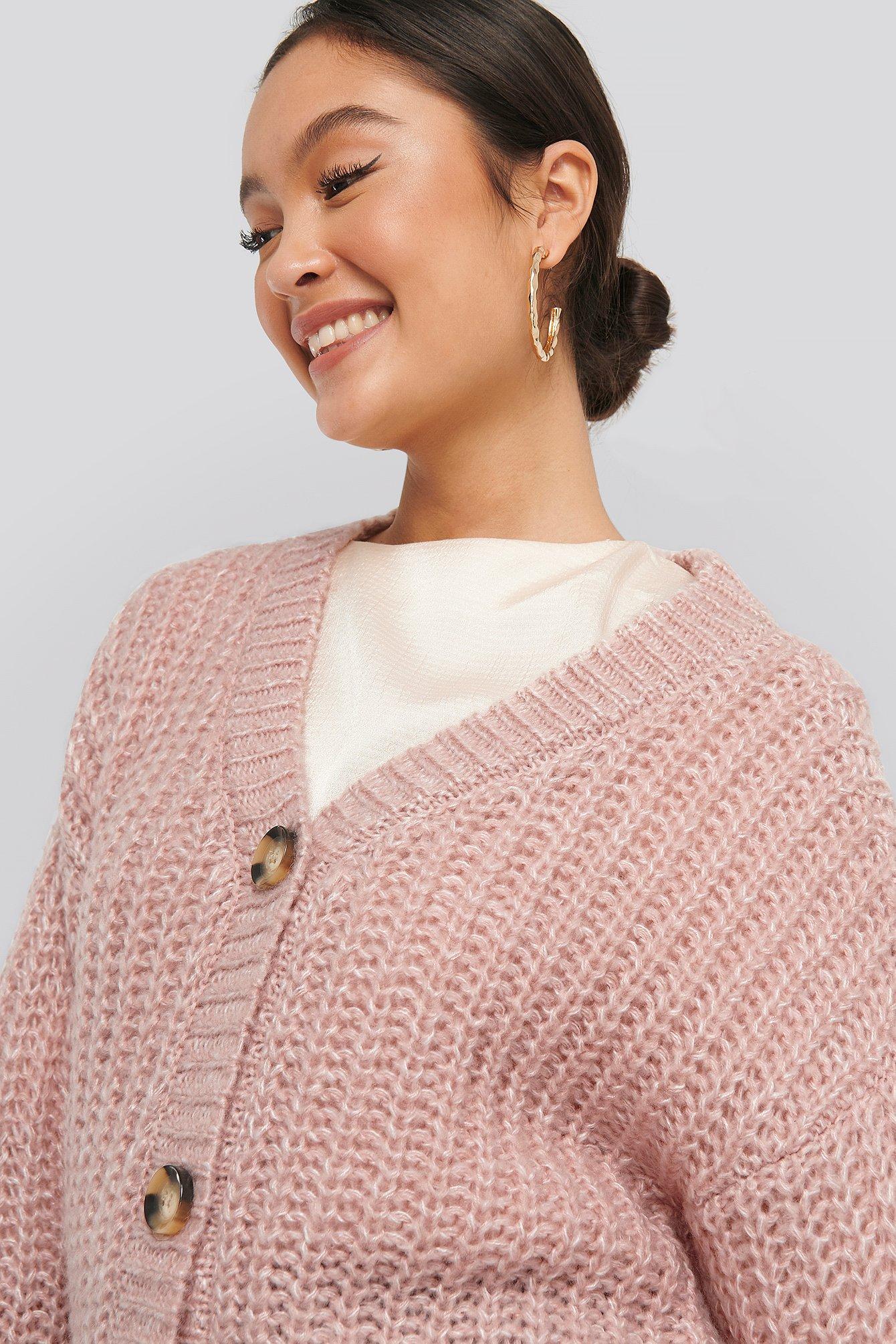 big button cardigan