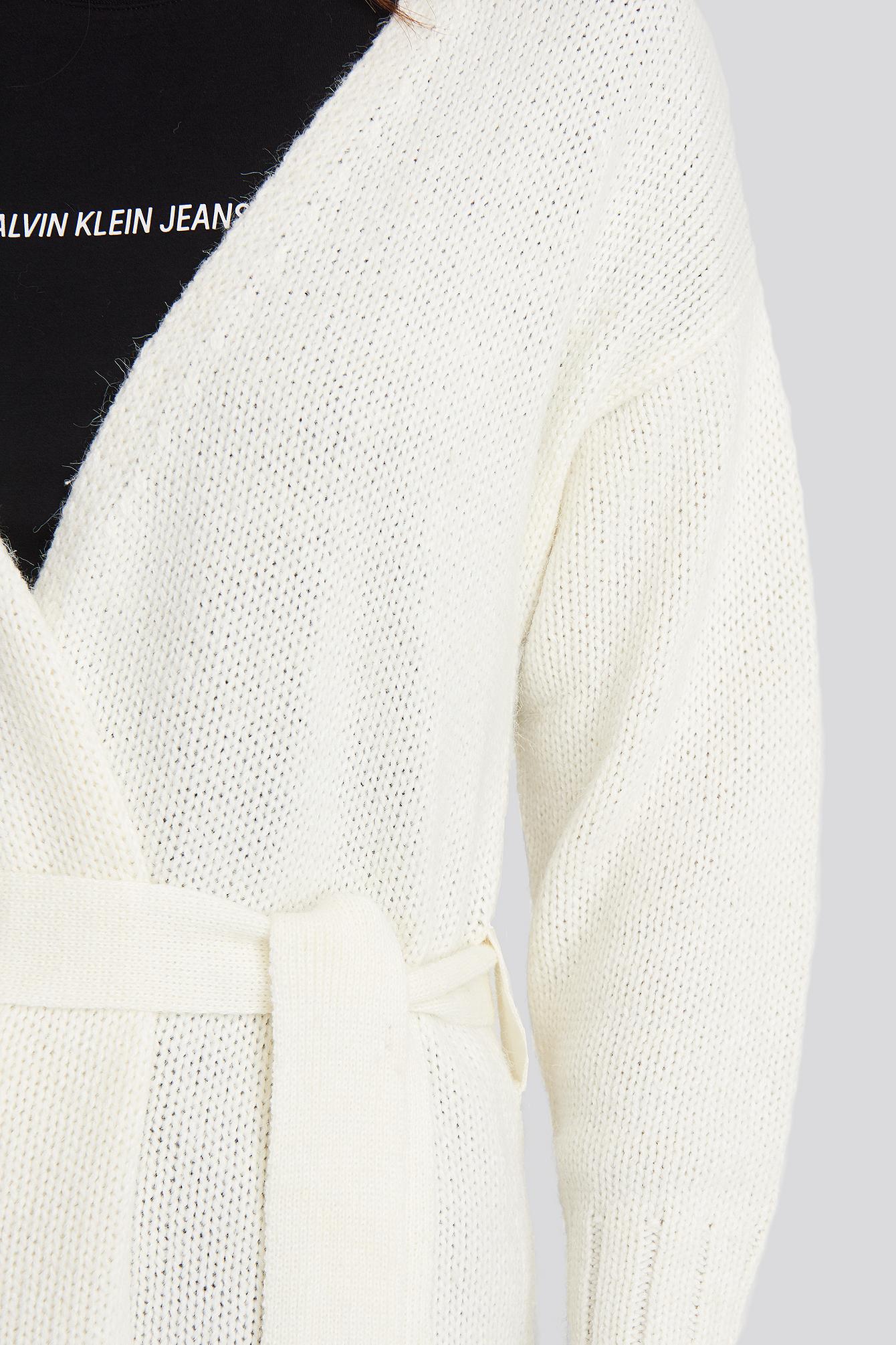 off white long cardigan sweater