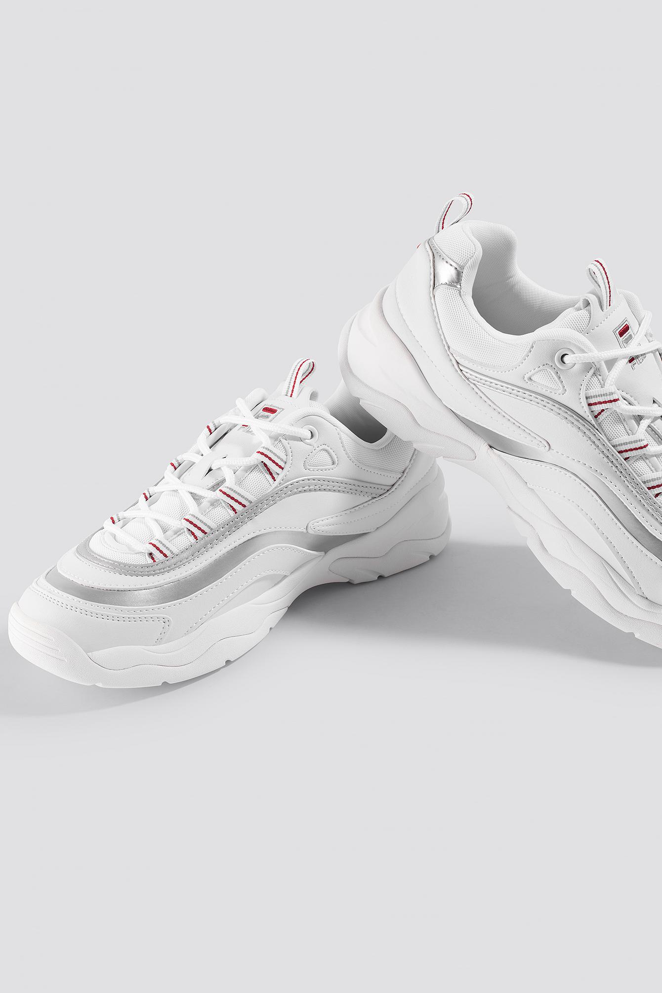 fila ray white silver