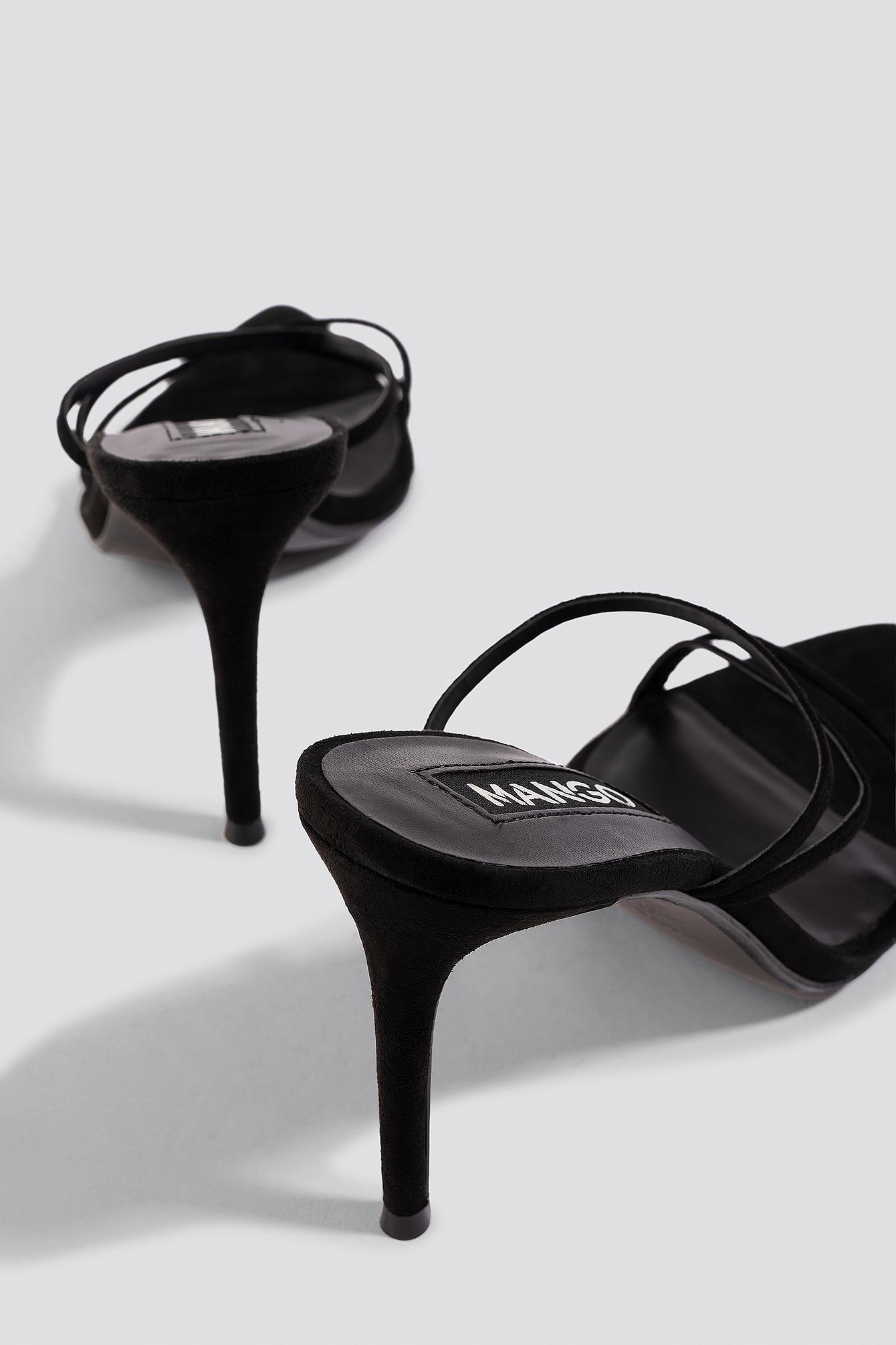 mango black heels