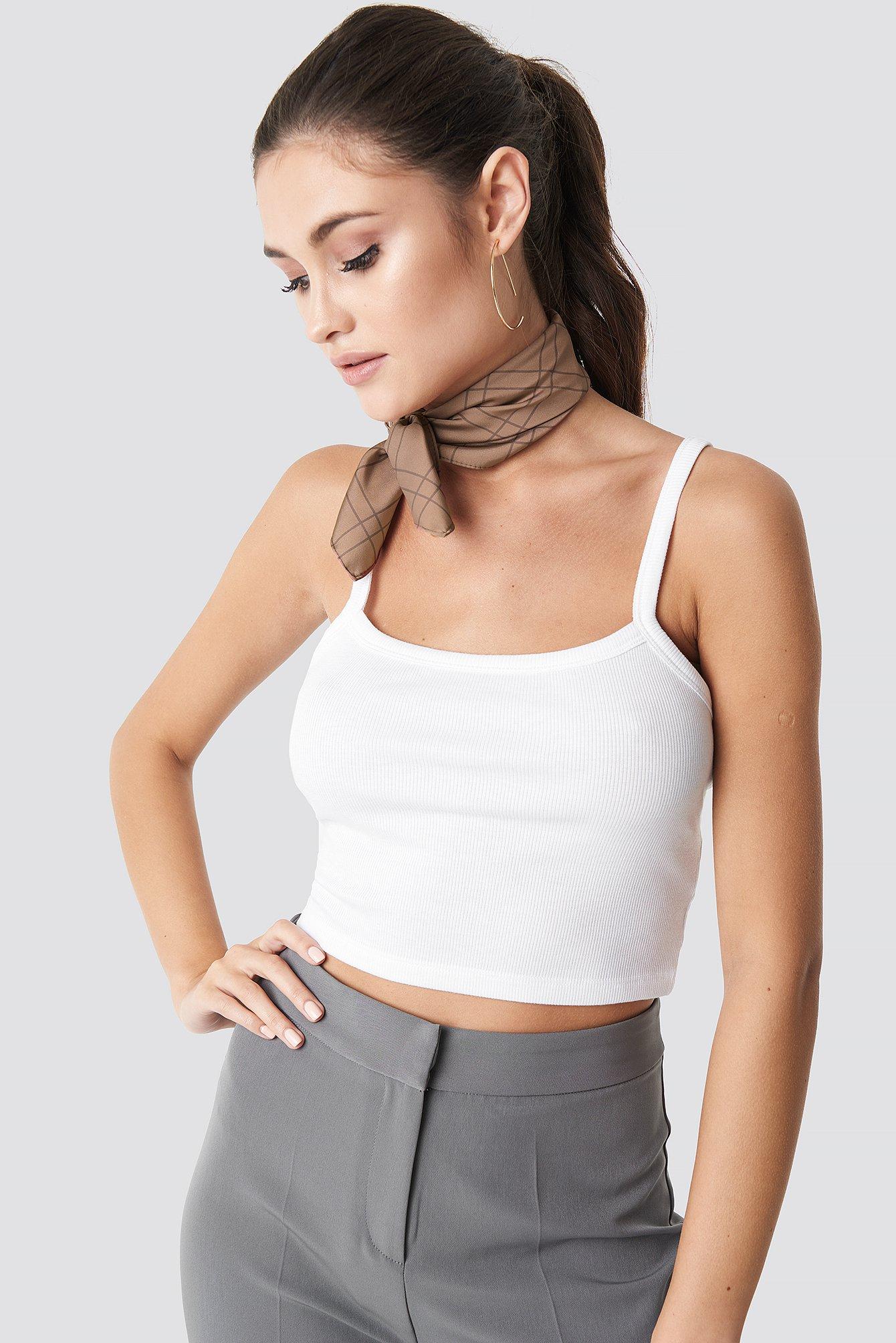 white crop singlet