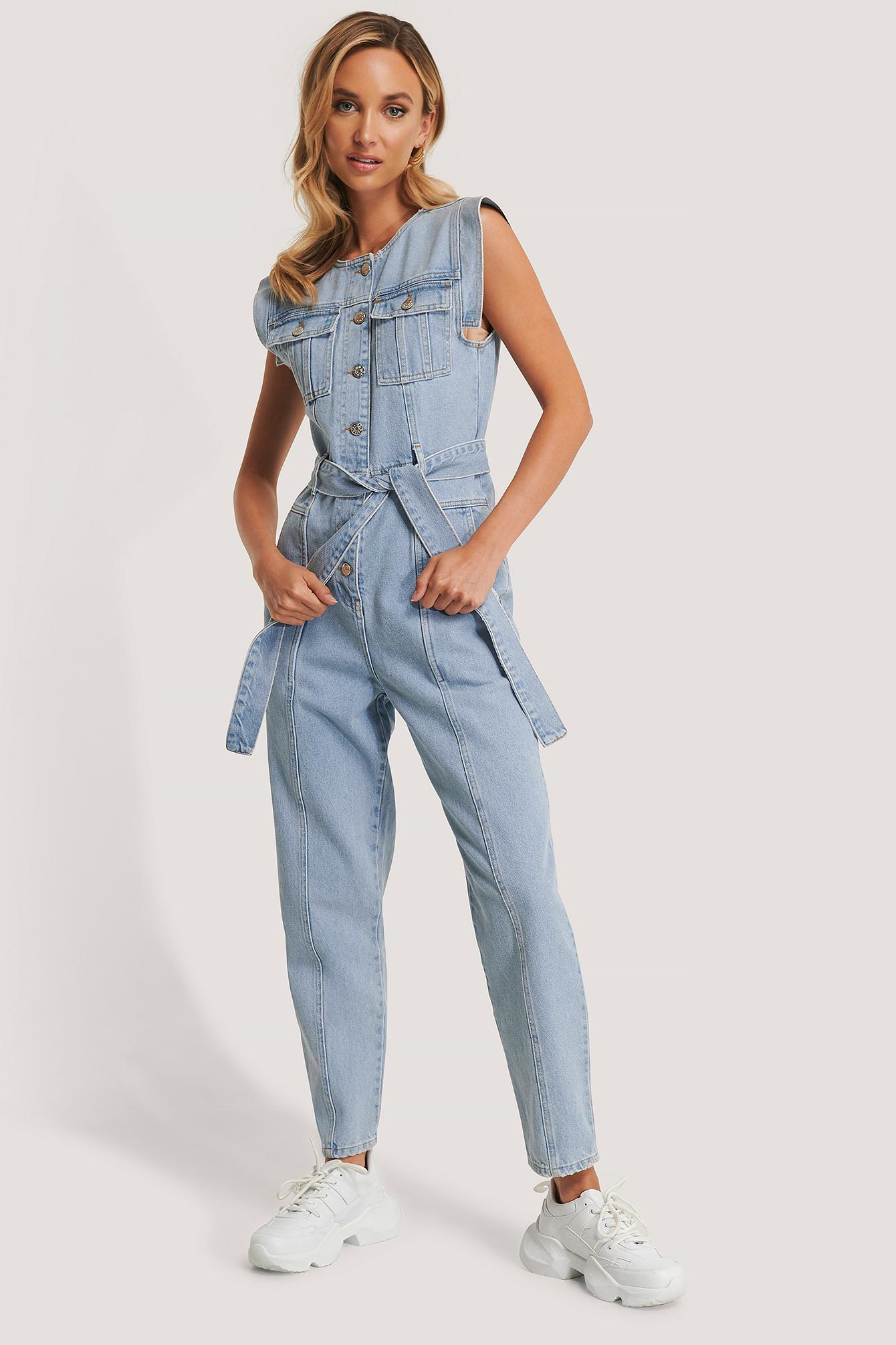 na kd jeans jumpsuit