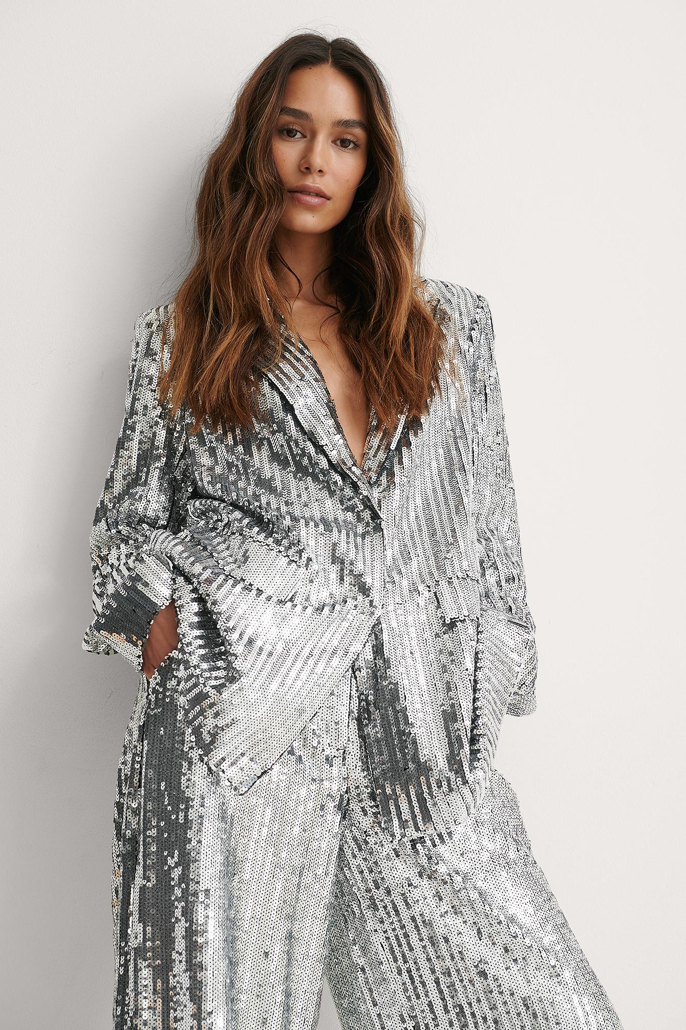 oversized sequin blazer