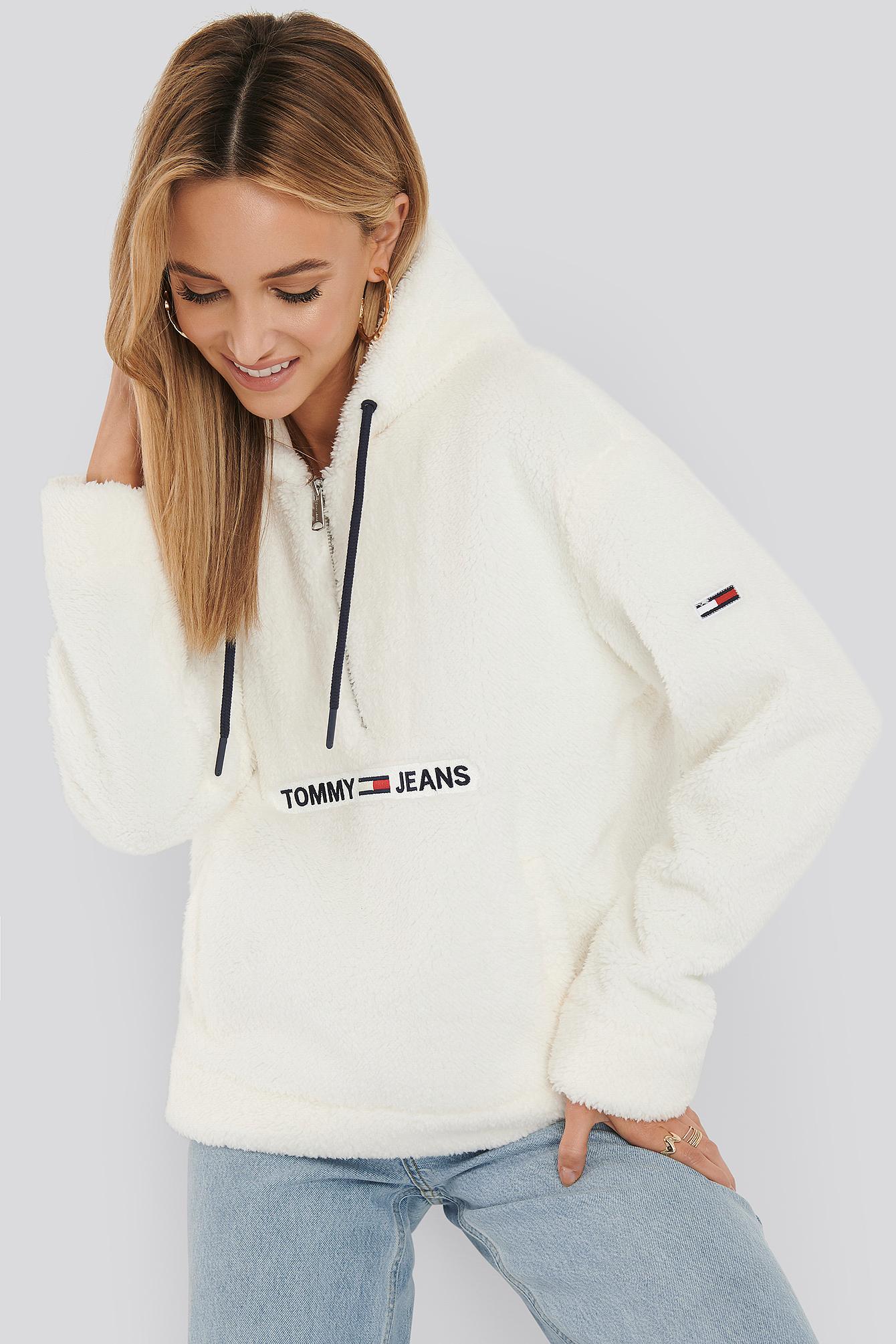 tommy hilfiger oversized teddy hoodie