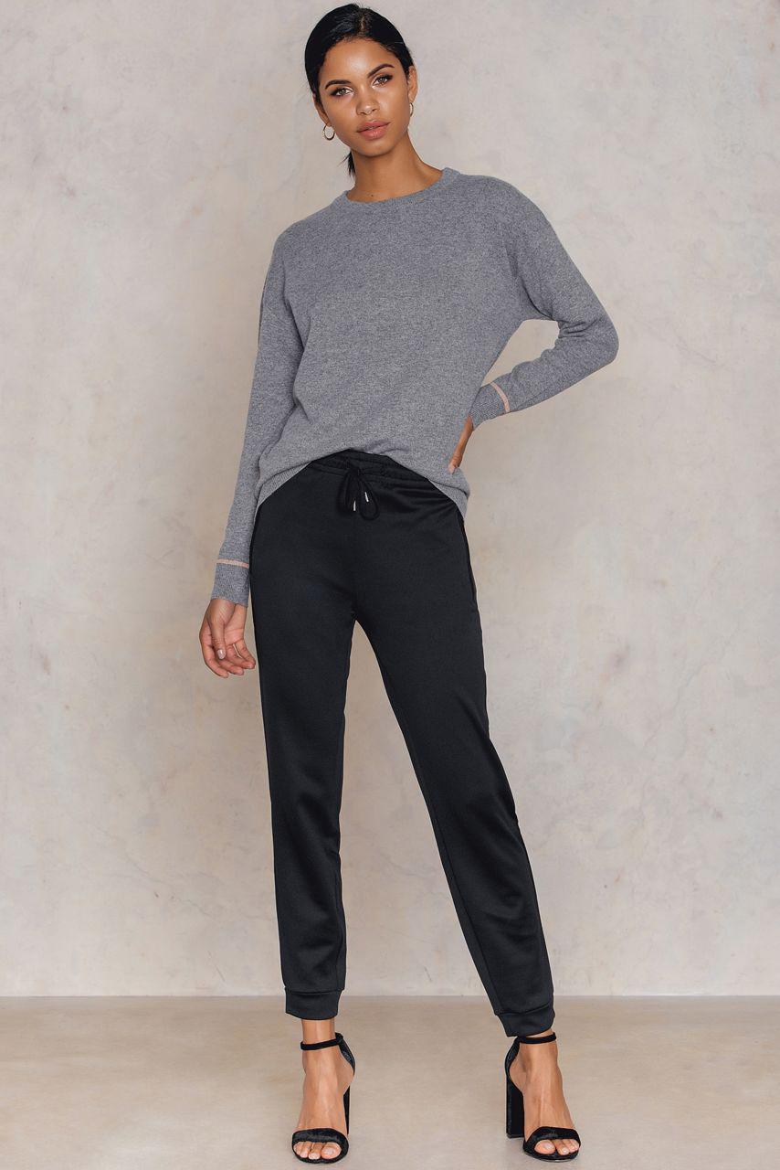 shiny track pants
