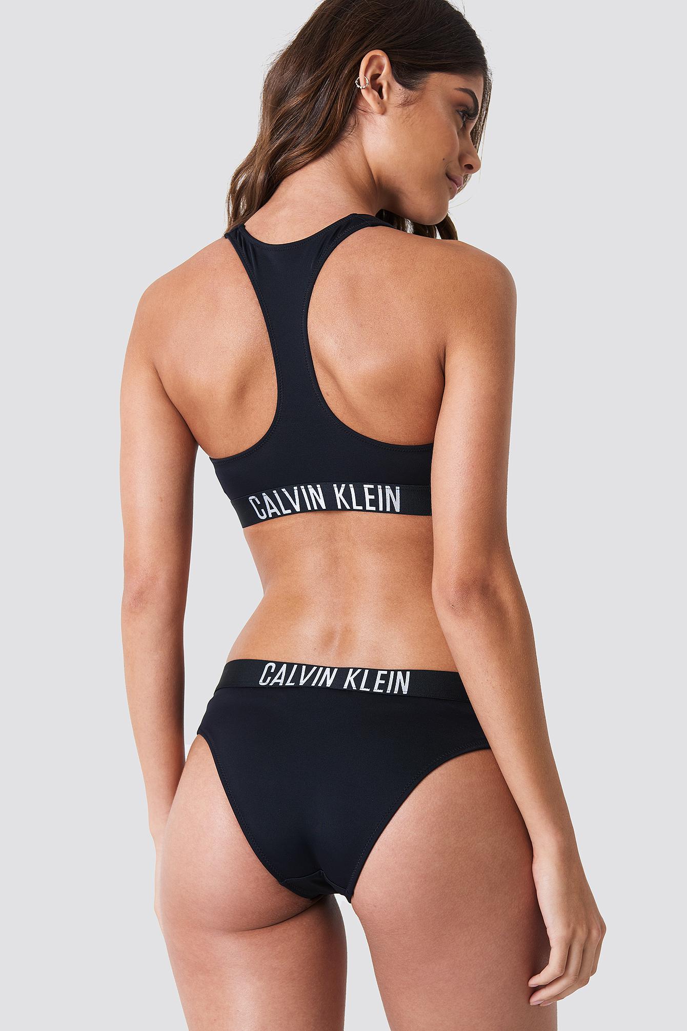 calvin klein zip bikini top