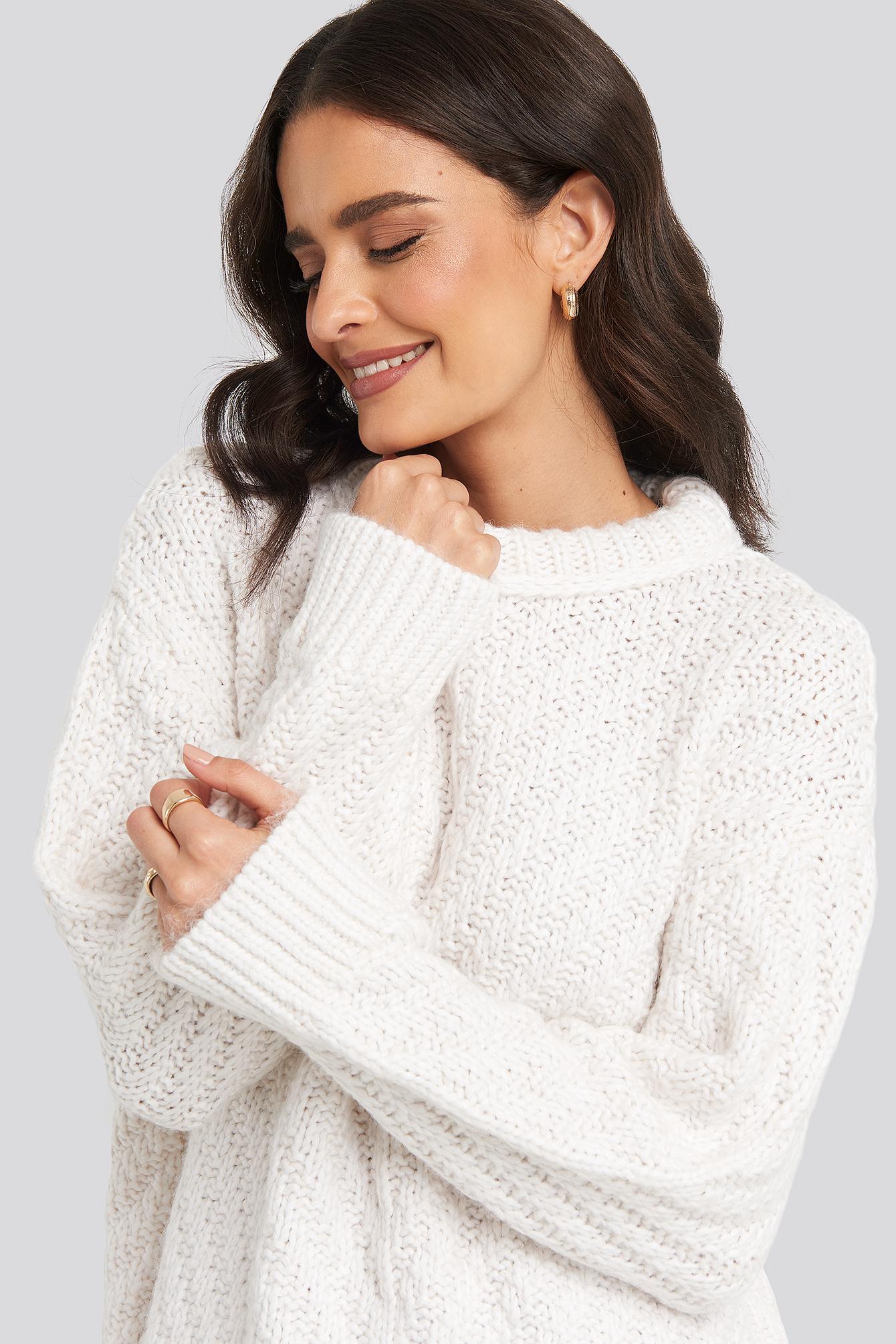 mango white sweater