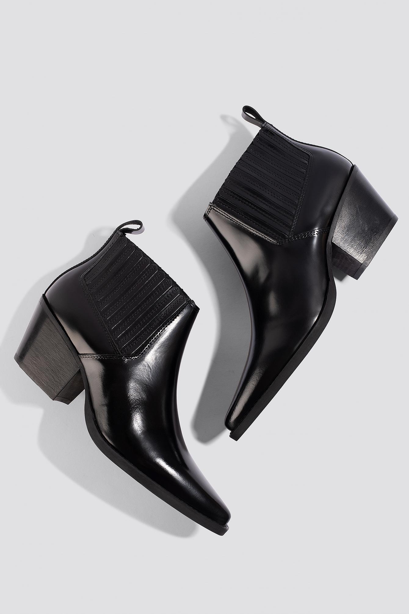 mango leather pointed ankle boots