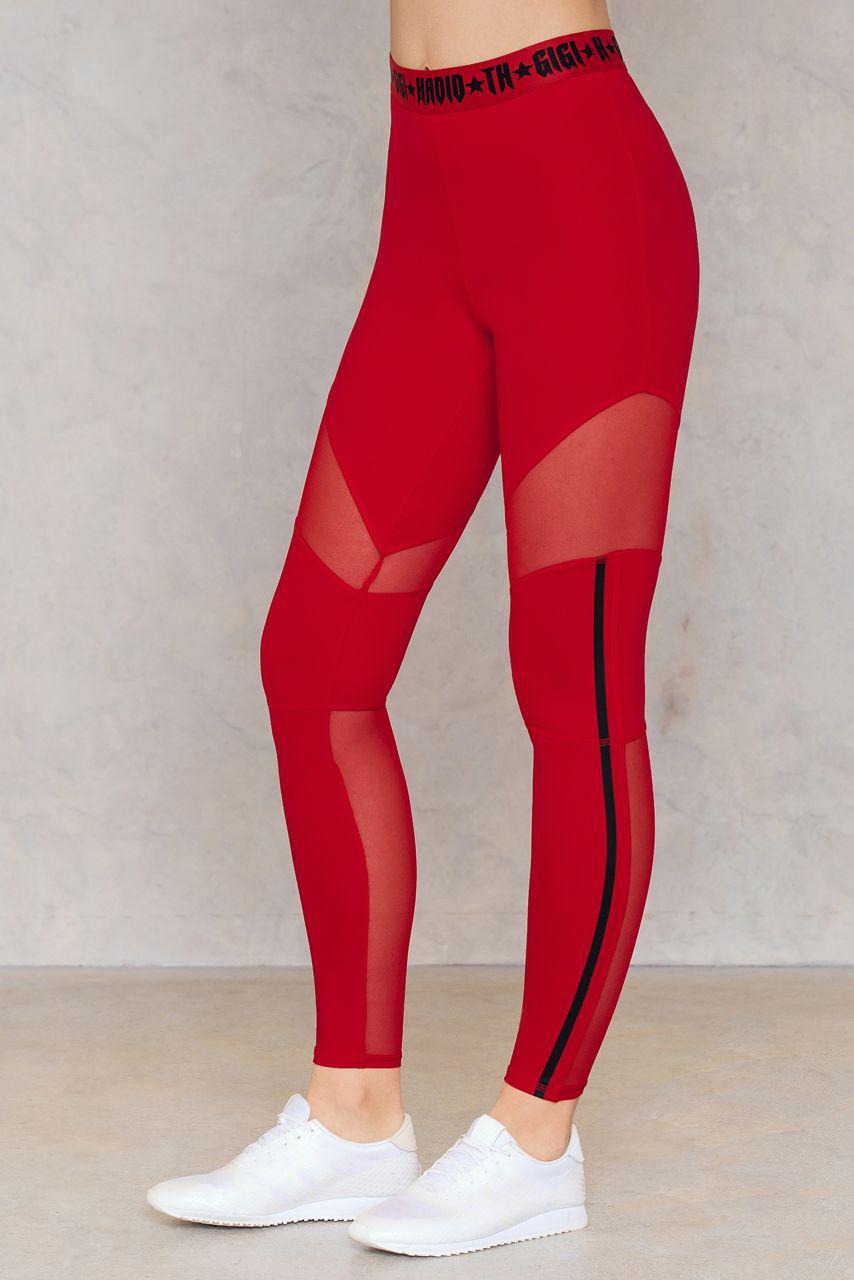 tommy hilfiger red leggings