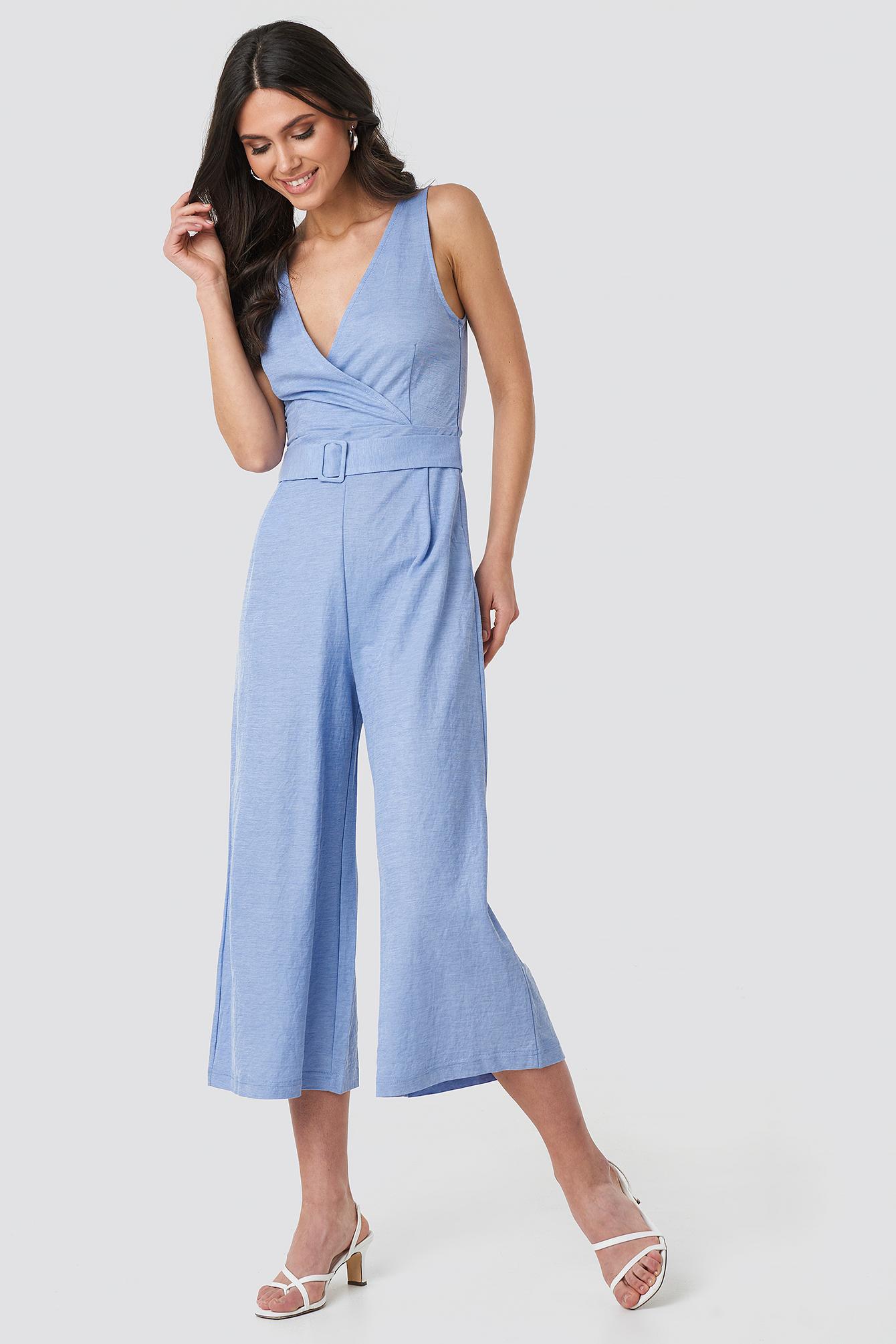 mango jumpsuit blue