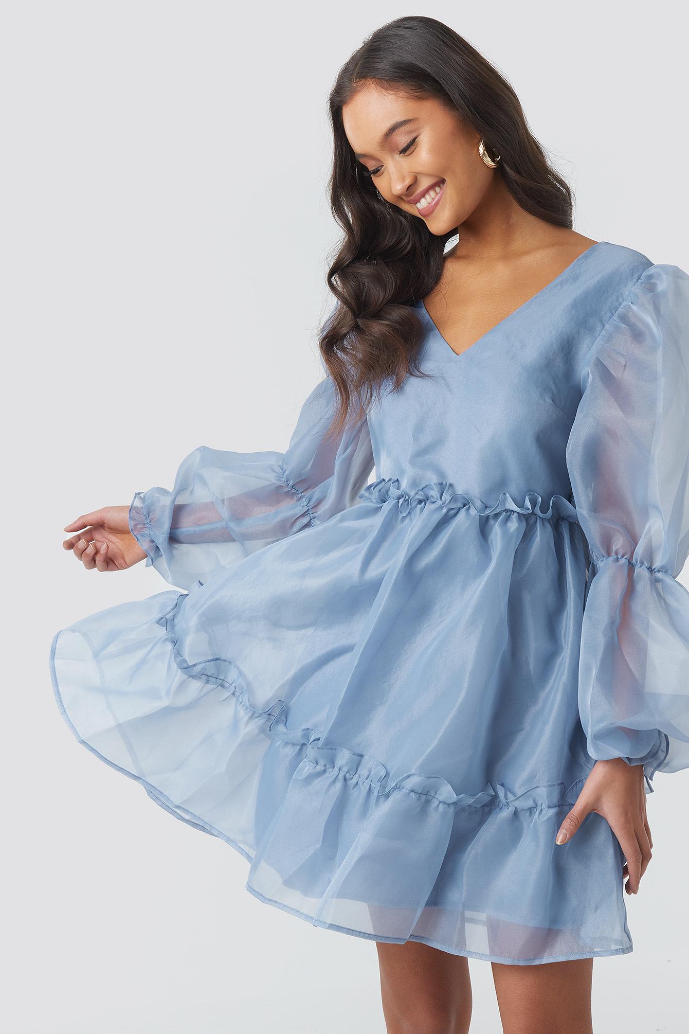 Organza blue dress Clearance