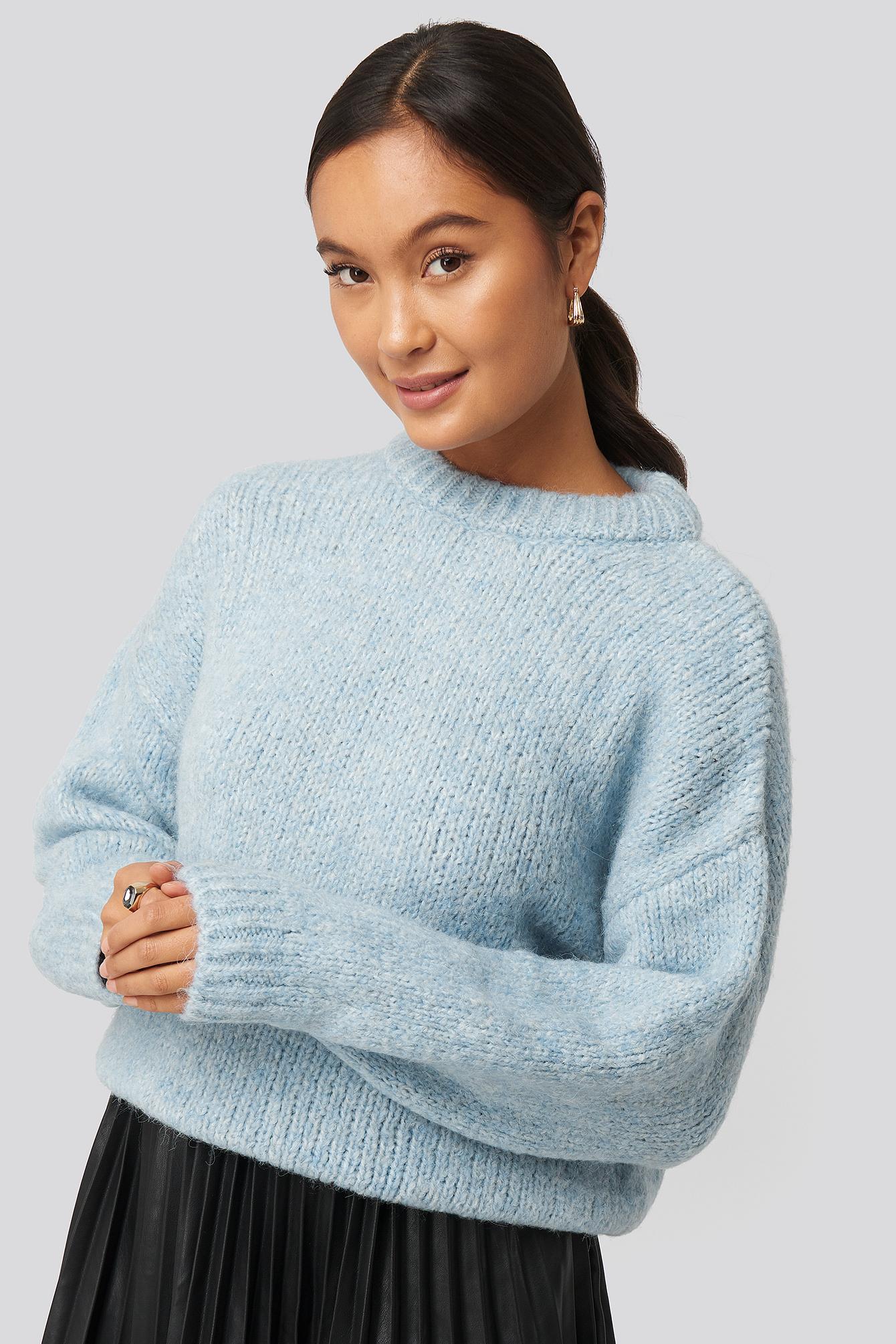 Mango Synthetic Darya Sweater Blue - Lyst