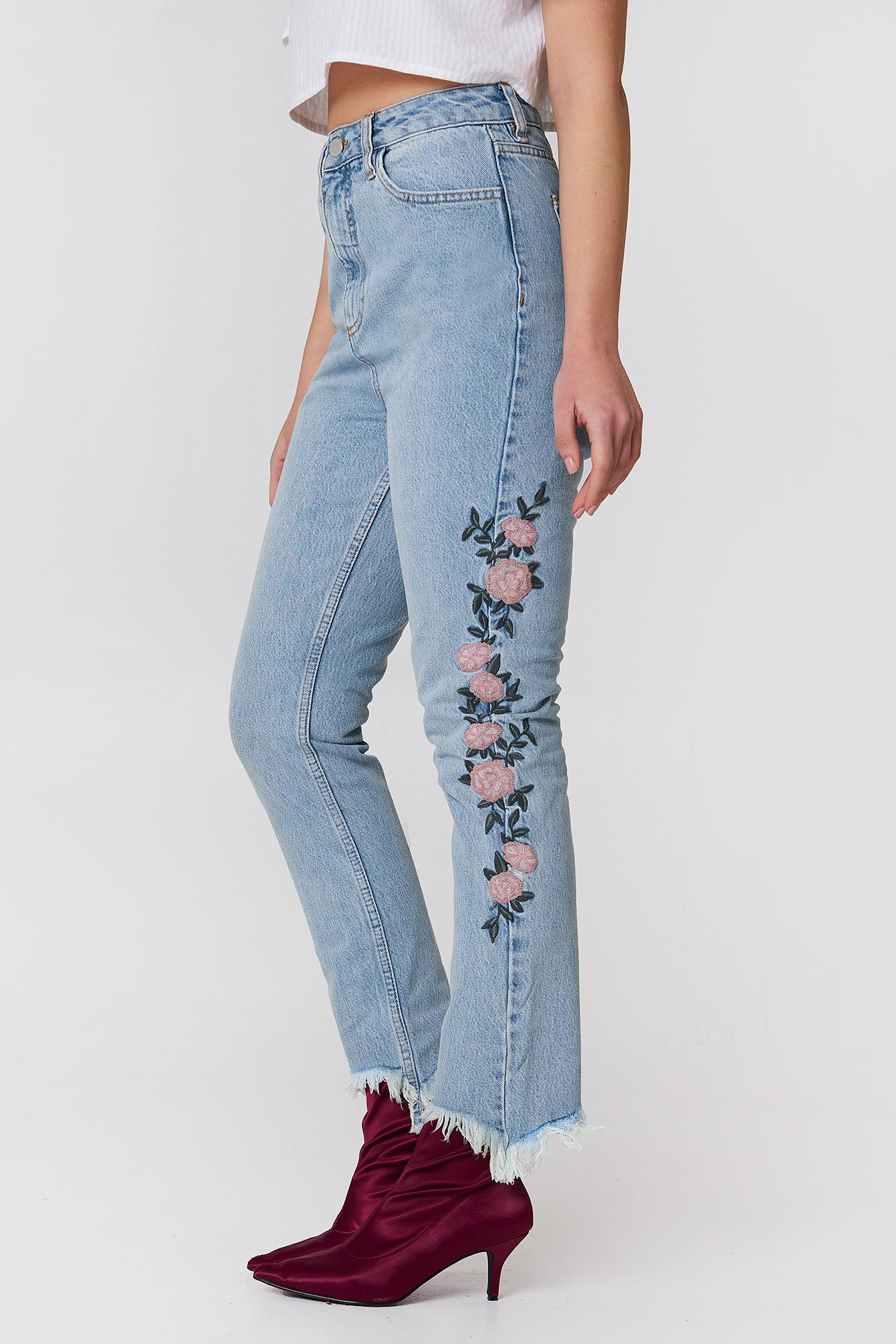 ripped bottom jeans