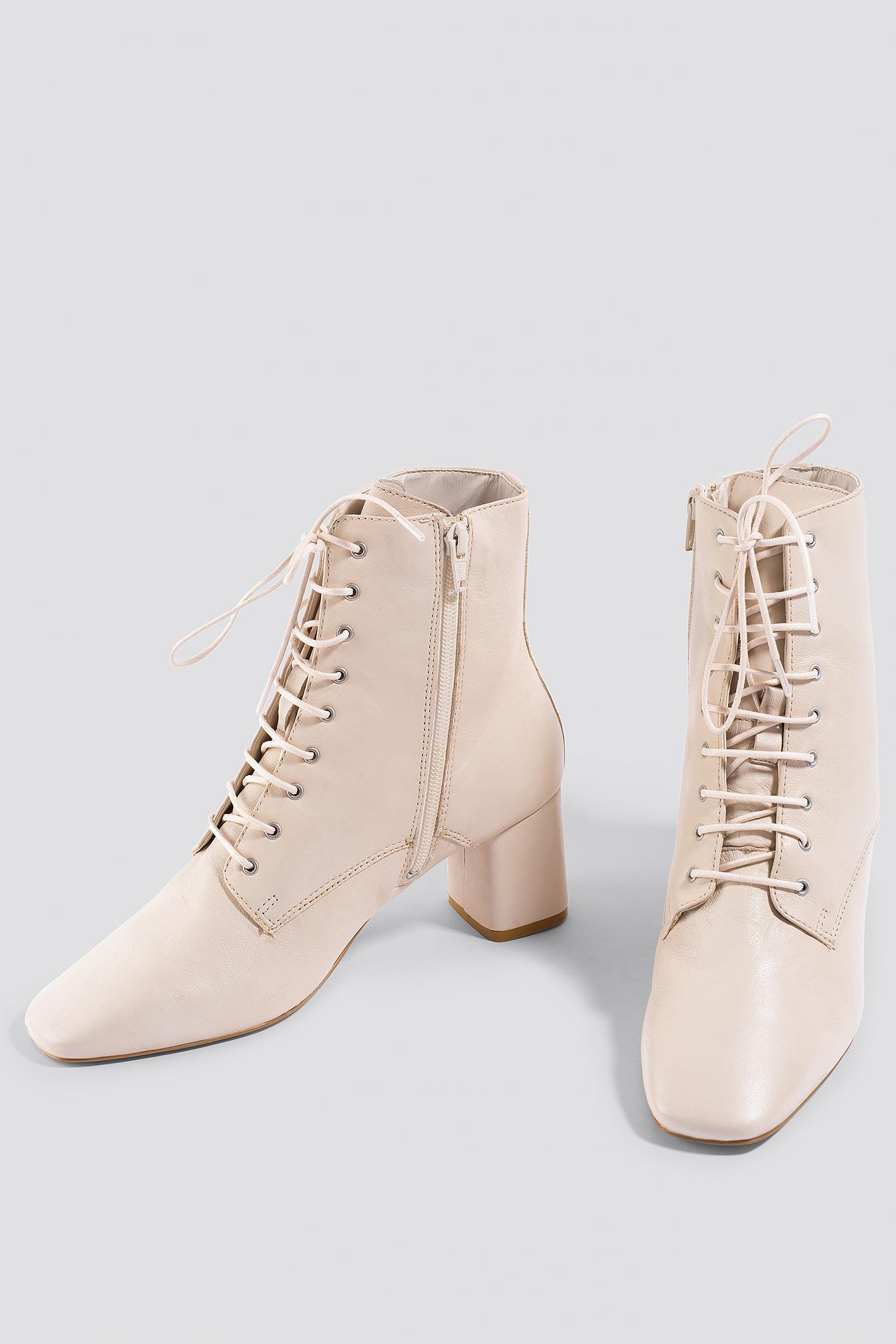 mango white lace up boots