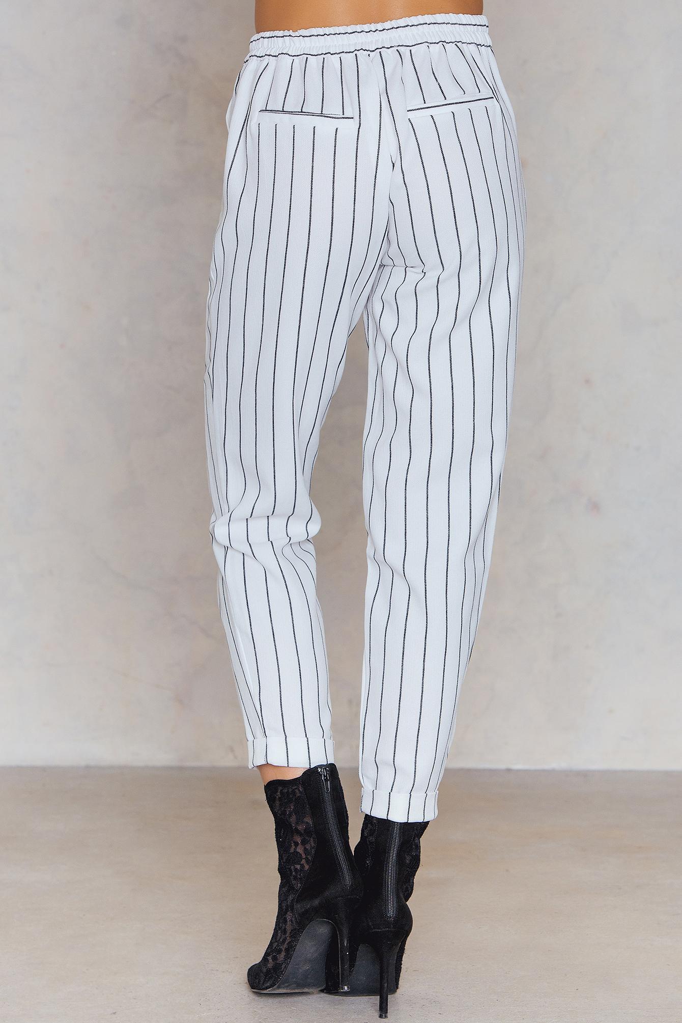 pinstripe ankle pants